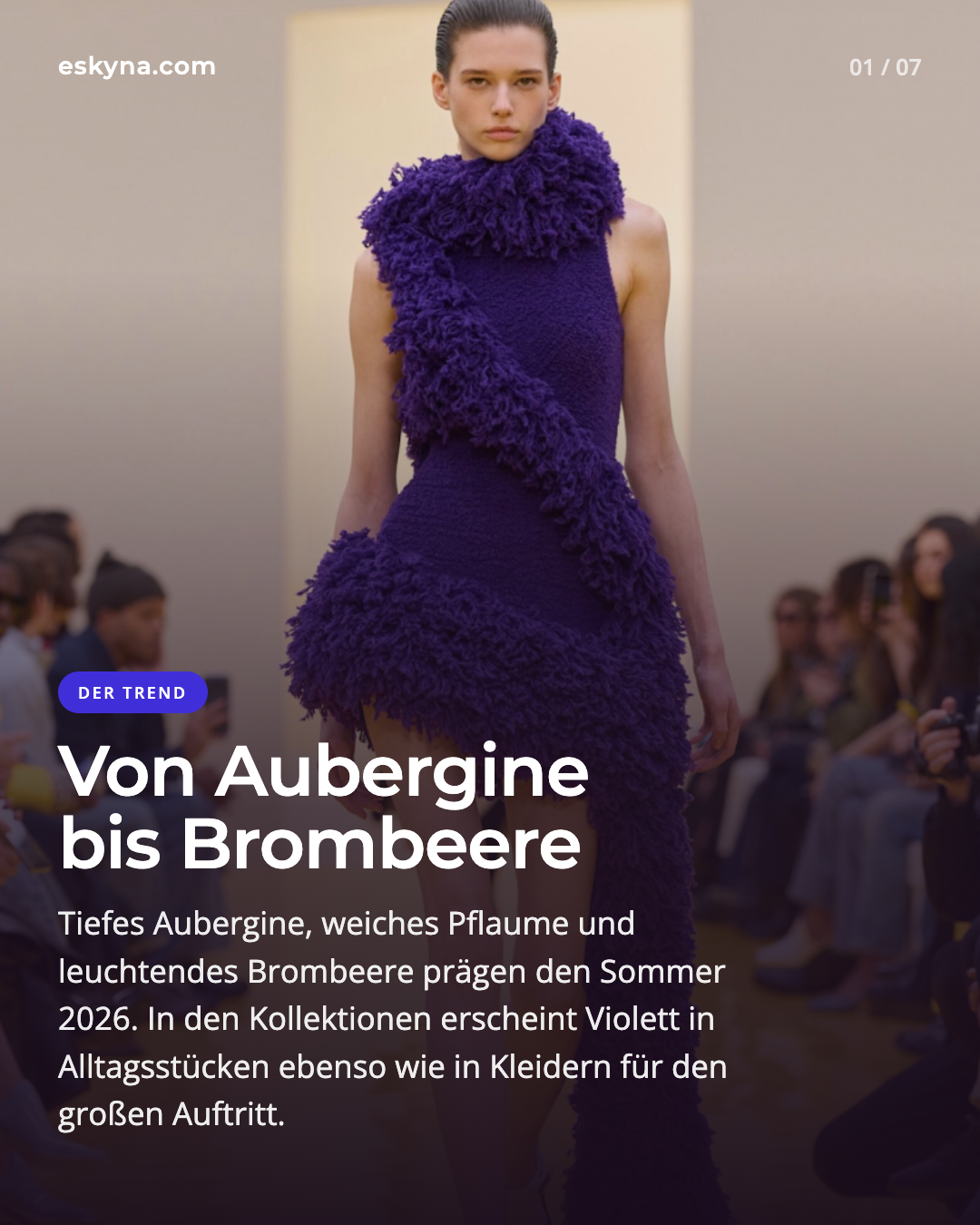 Runway-Eindruck: Violett in verschiedenen Intensitäten