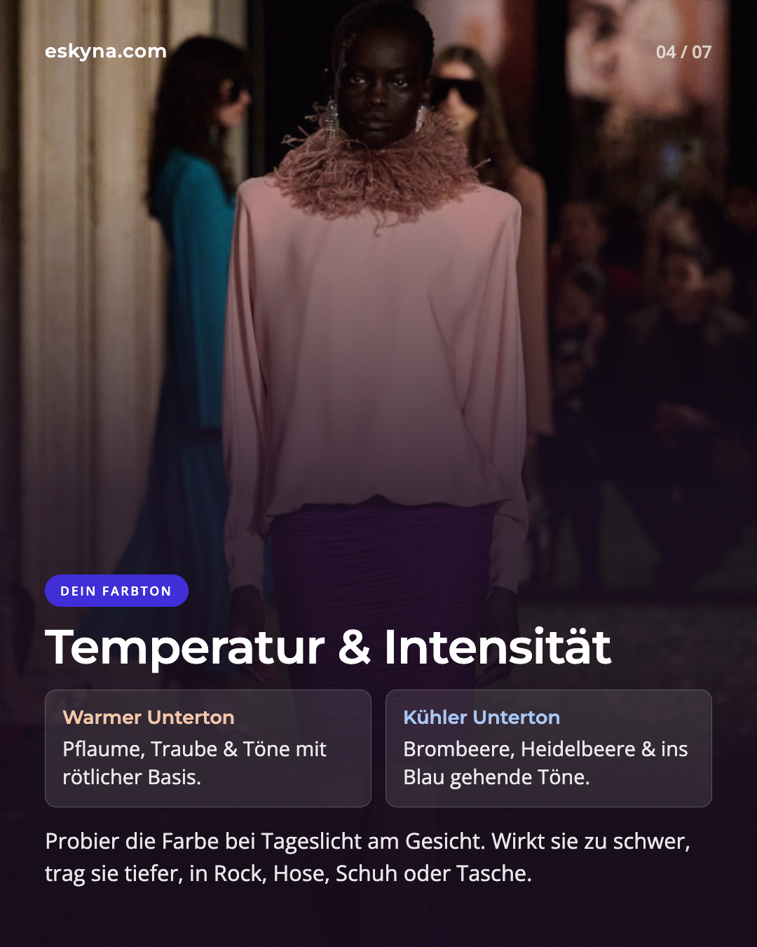 Welcher Violett-Unterton passt zu dir?