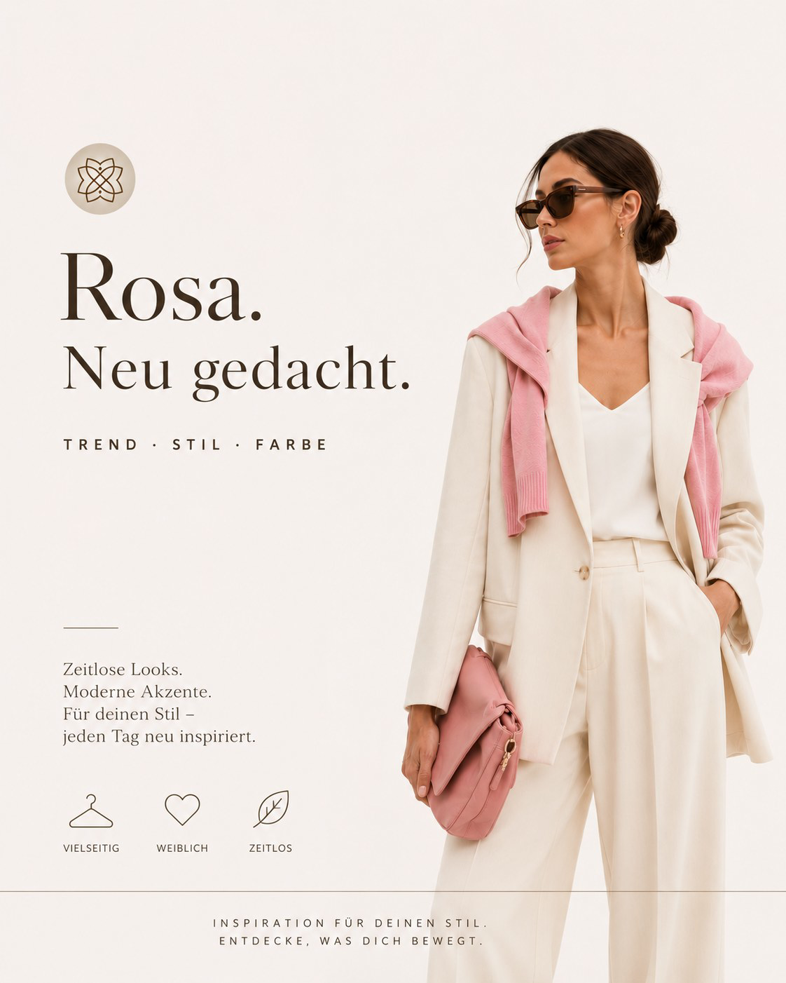 Rosa kombinieren - 3 Looks