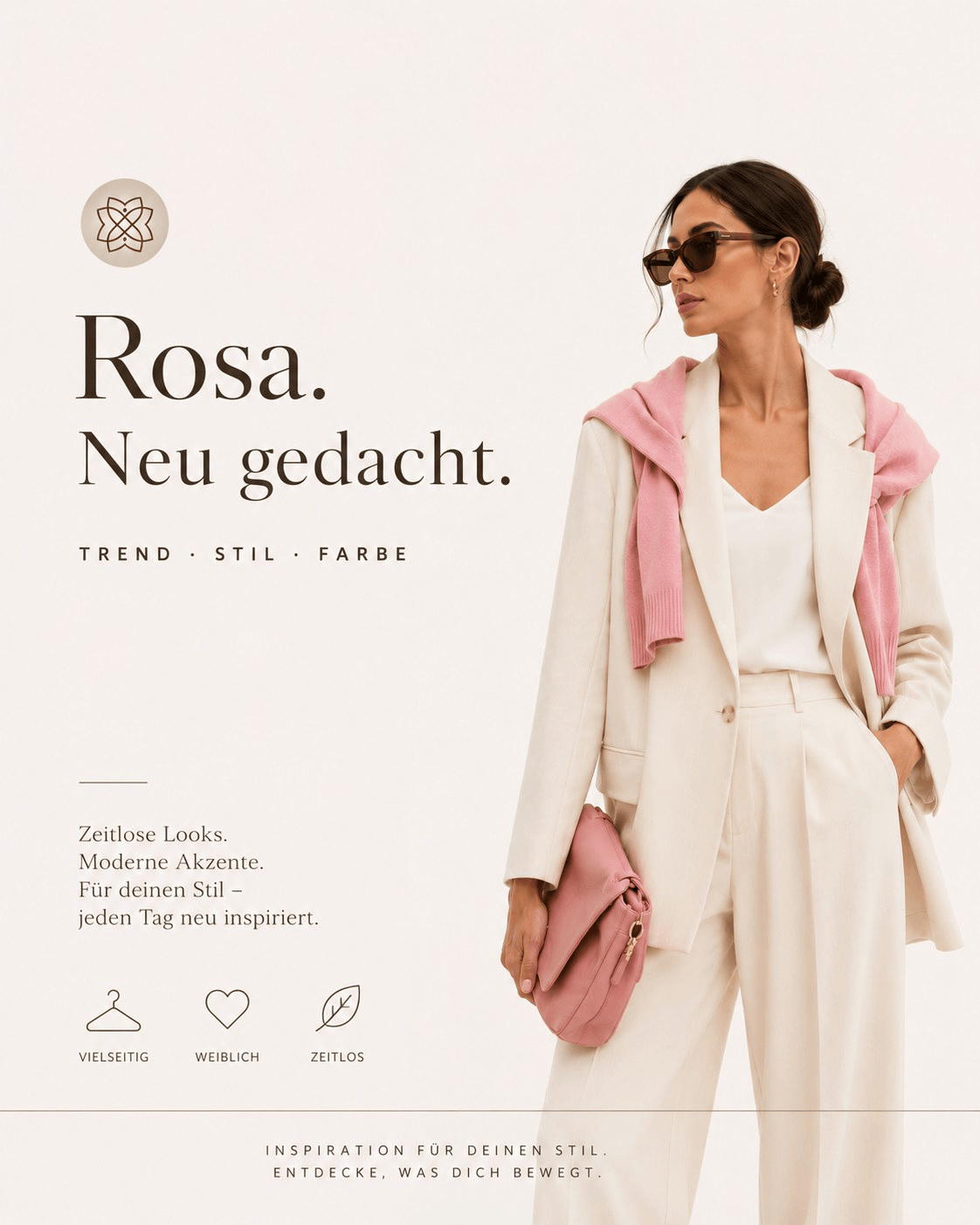 Rosa kombinieren - 3 Looks
