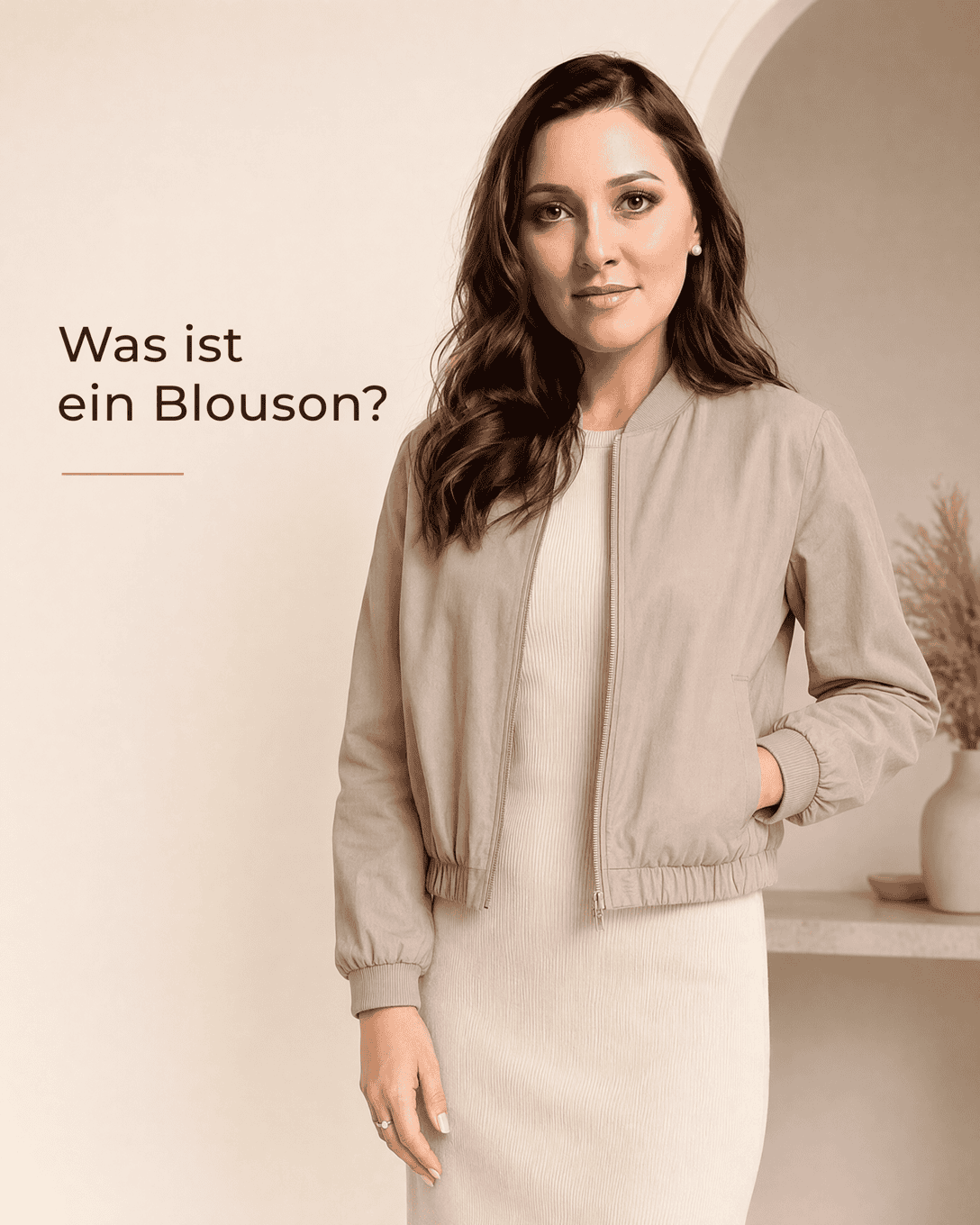 Kurzer Blouson mit leichtem Volumen und gebündeltem Saum in einer klaren Alltagssilhouette
