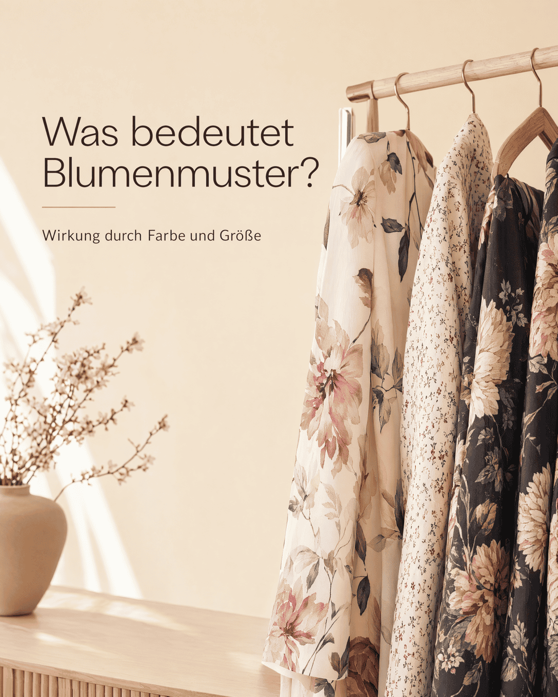 Editoriale Glossar-Grafik zu Blumenmuster mit ruhigen Farbfeldern und feiner Linienführung
