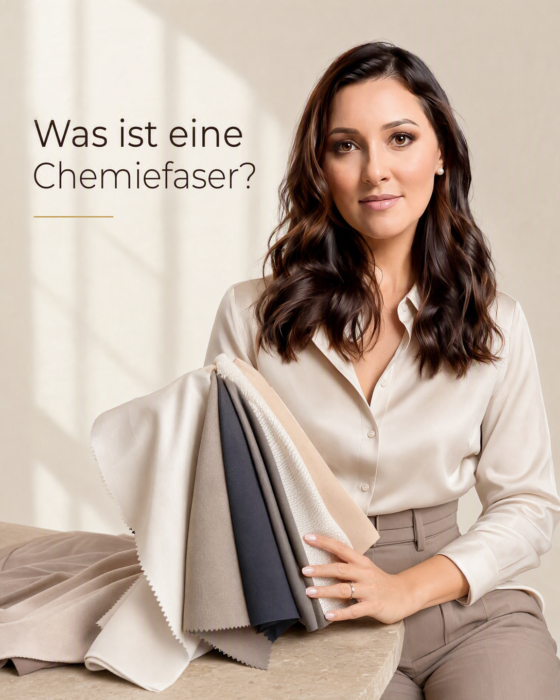Stoffproben aus unterschiedlichen Chemiefasern mit glatten und elastischen Oberflächen