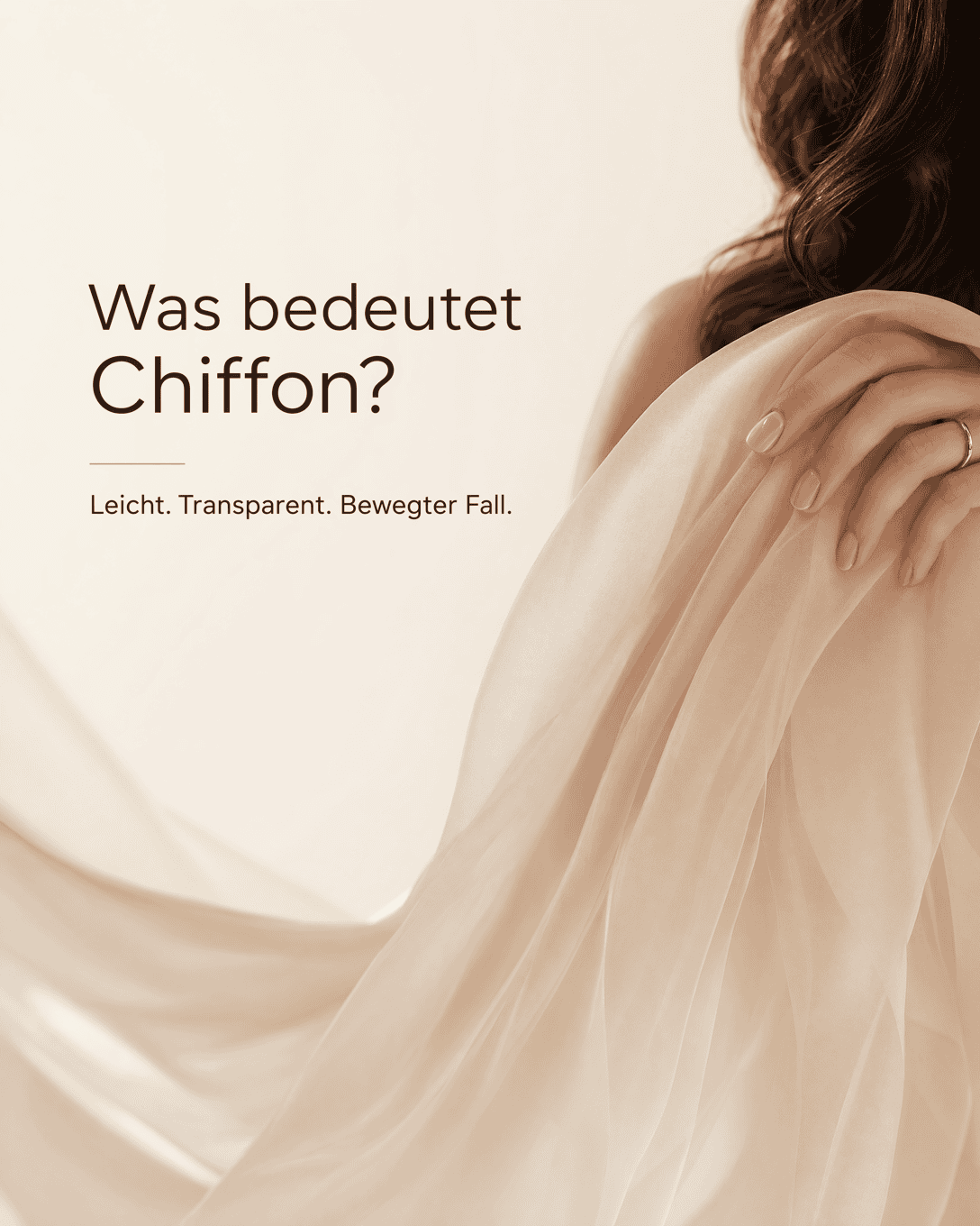 Editoriale Glossar-Grafik zu Chiffon mit ruhigen Farbfeldern und feiner Linienführung