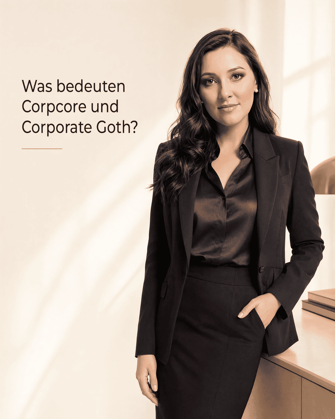 Glossar-Illustration zu Corpcore und Corporate Goth
