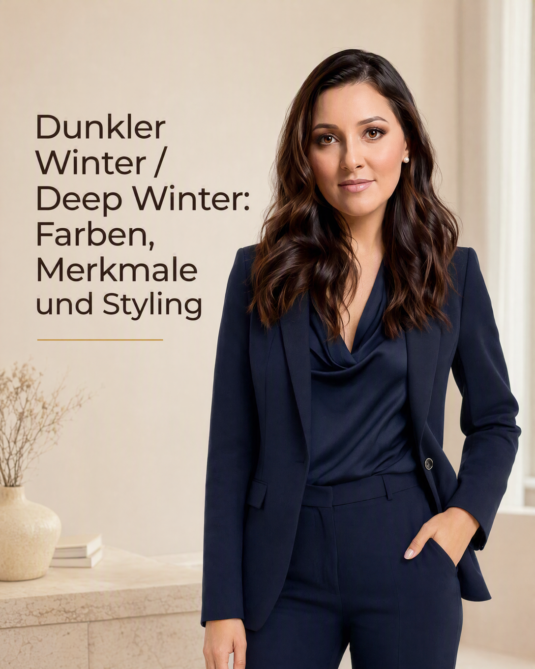Farbpalette für den Farbtyp Dunkler Winter mit dunklem Navy, Schwarz, Bordeaux, Smaragdgrün und klarem Weiß