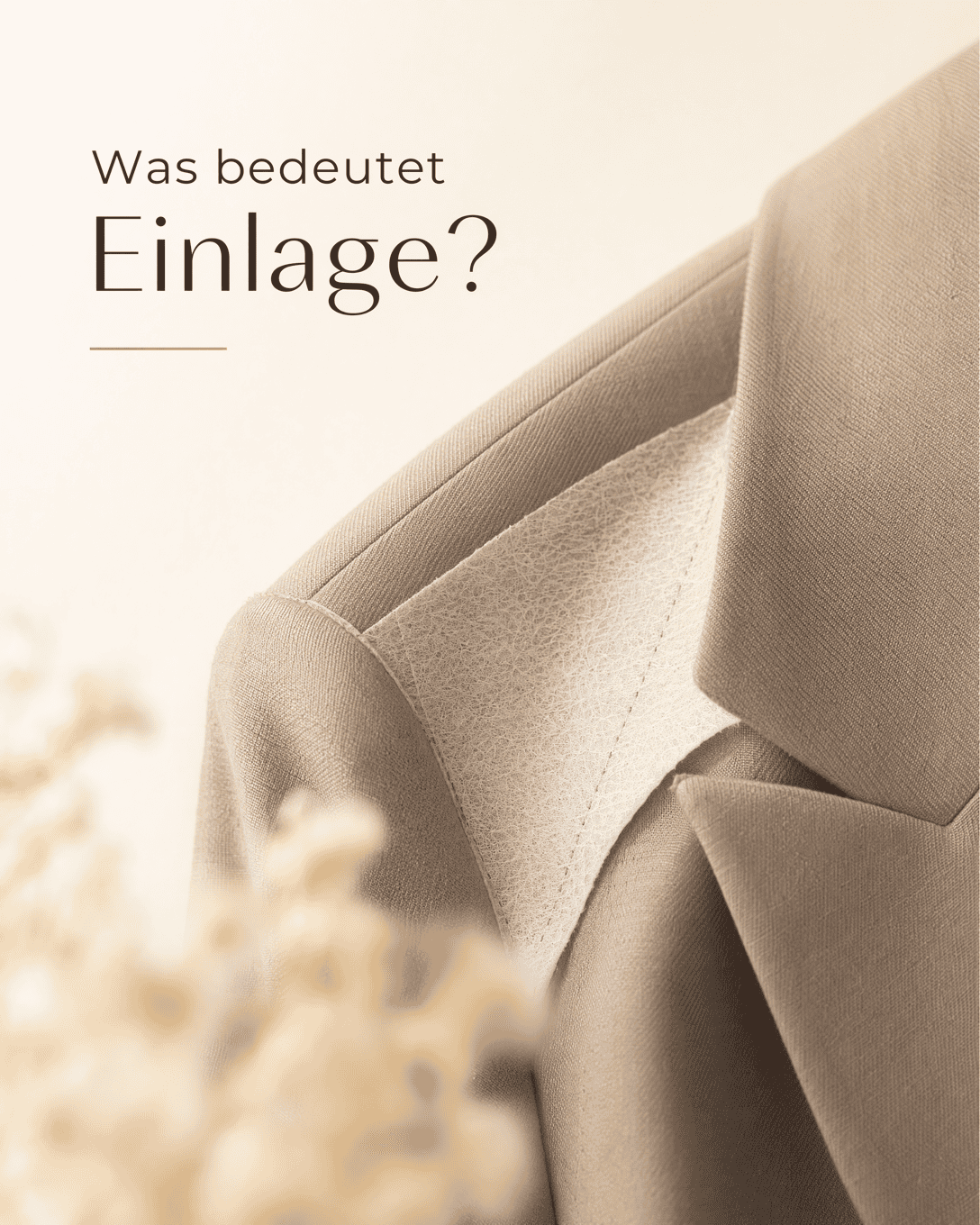 Editoriale Glossar-Grafik zu Einlage mit ruhigen Farbfeldern und feiner Linienführung