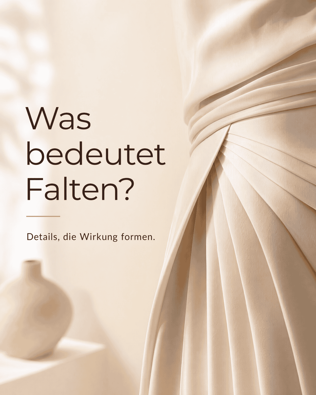 Editoriale Glossar-Grafik zu Falten mit ruhigen Farbfeldern und feiner Linienführung