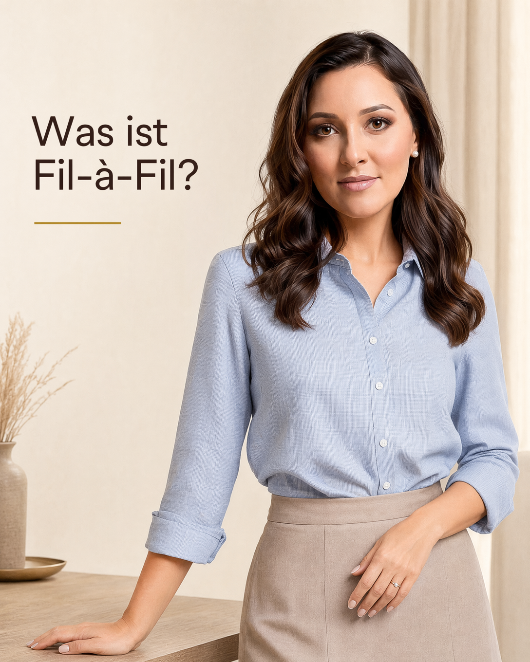 Feines Fil-à-Fil-Gewebe mit hellen und dunklen Fäden in dezenter Melange-Optik