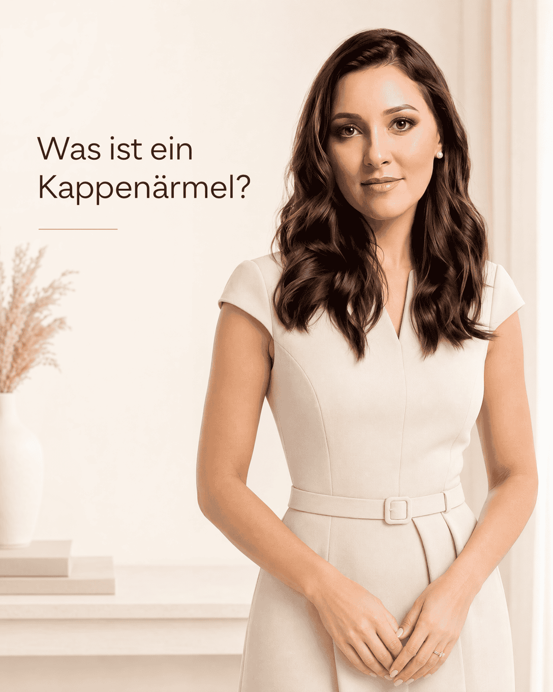 Sehr kurzer Kappenärmel, der die Schulterkuppe knapp bedeckt und den Oberarm weitgehend frei lässt