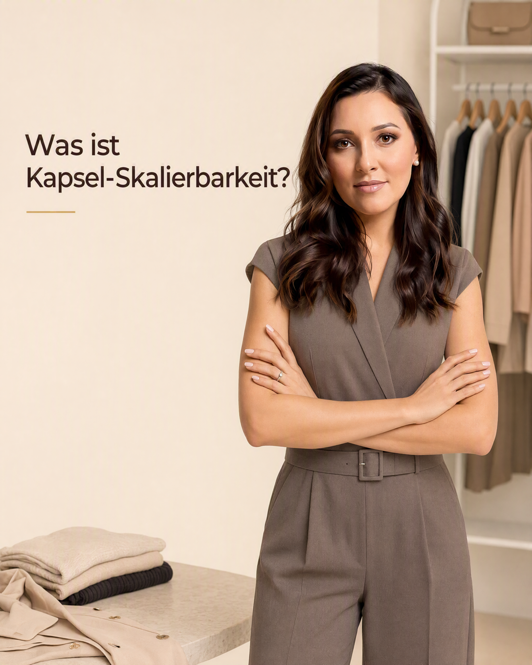Kleine vielseitige Garderobe mit aufeinander abgestimmten Kleidungsstücken