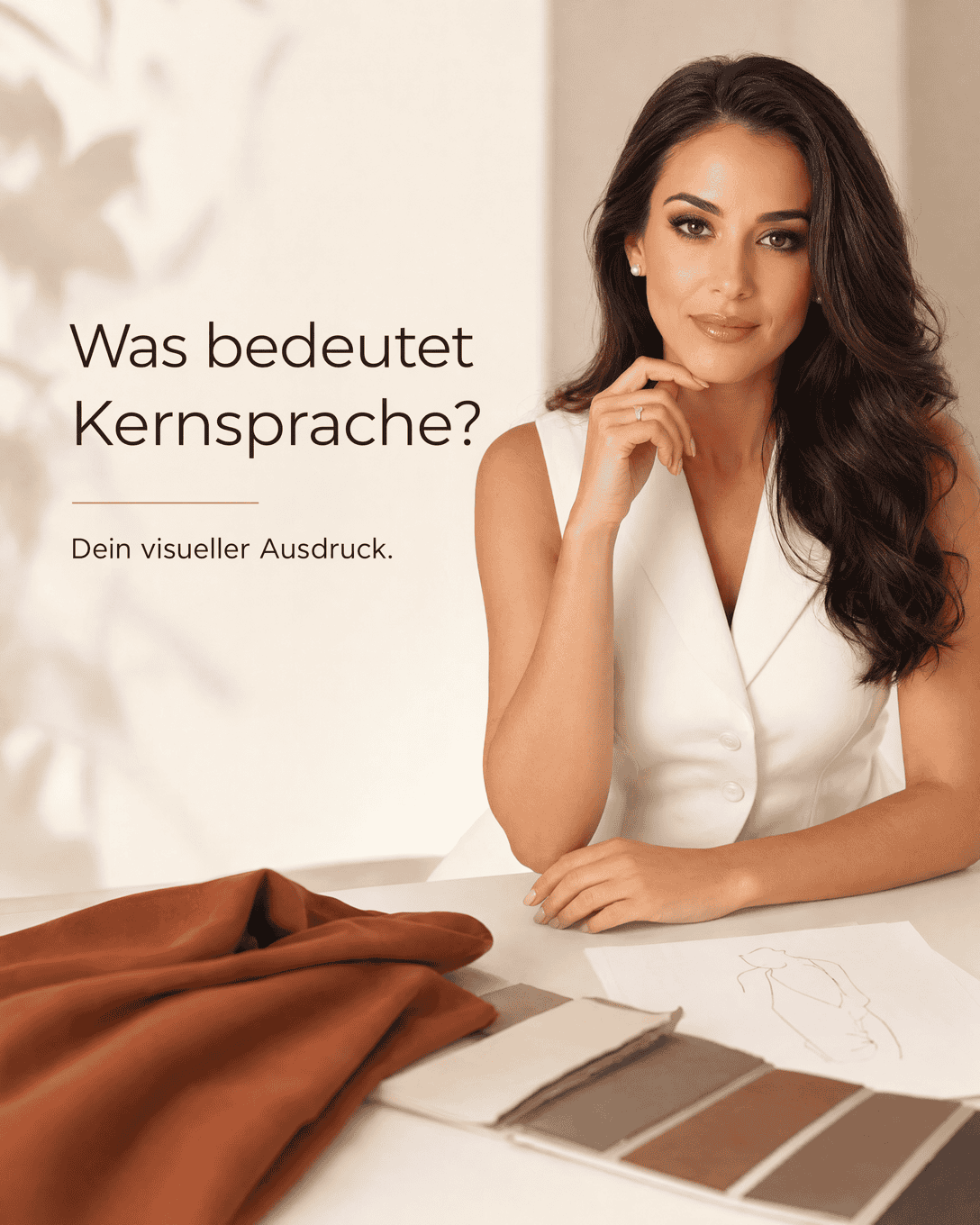 Editoriale Glossar-Grafik zu Kernsprache mit ruhigen Farbfeldern und feiner Linienführung
