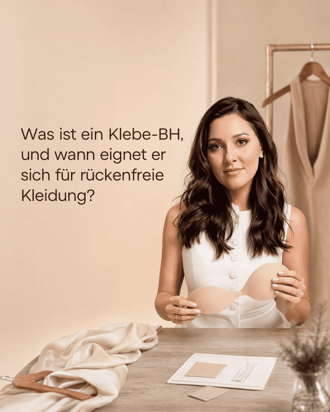 Glossar-Illustration zu Klebe-BH und rückenfreier BH