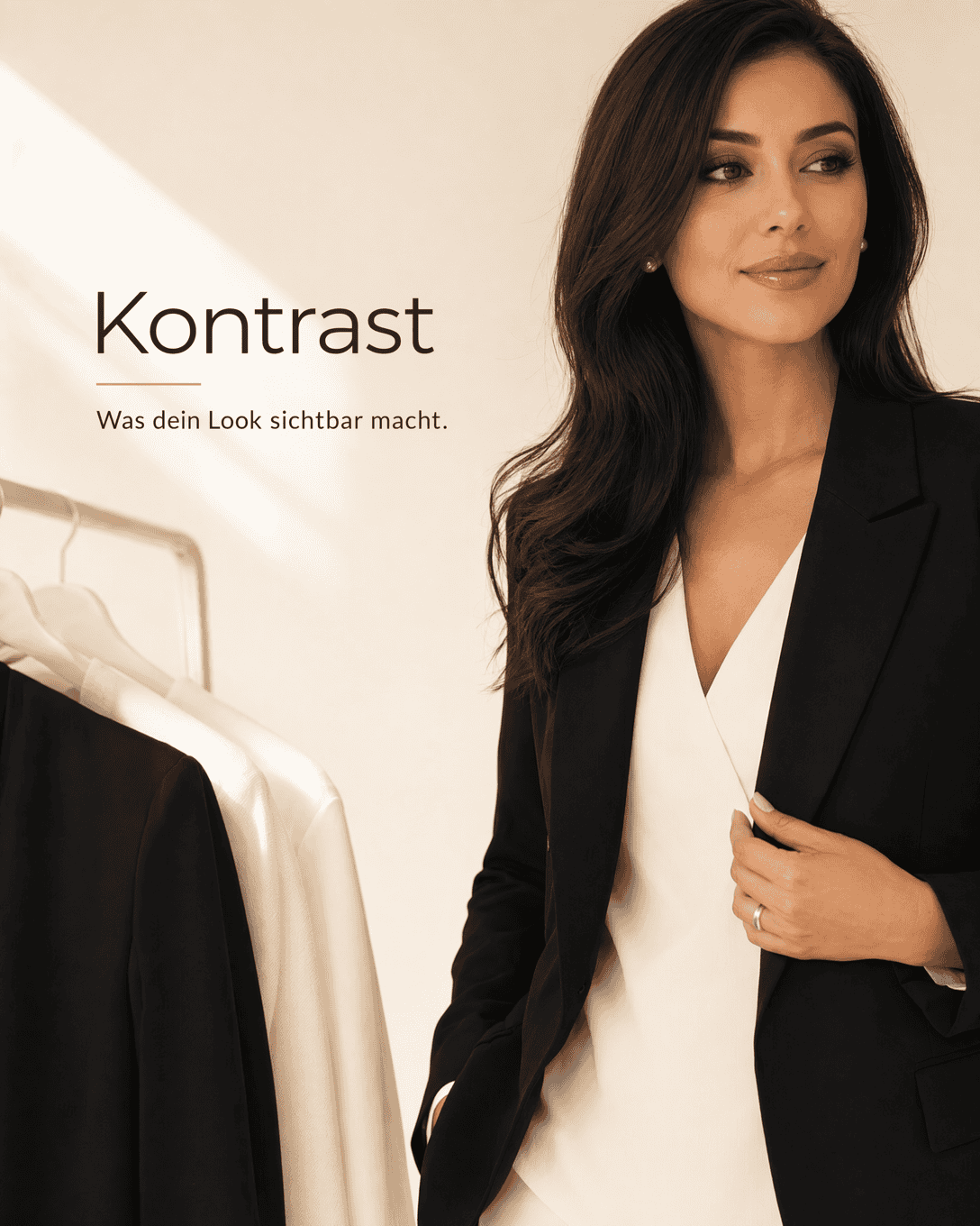 Grafik mit hellen und dunklen Flächen zur Erklärung von Kontrast im Outfit