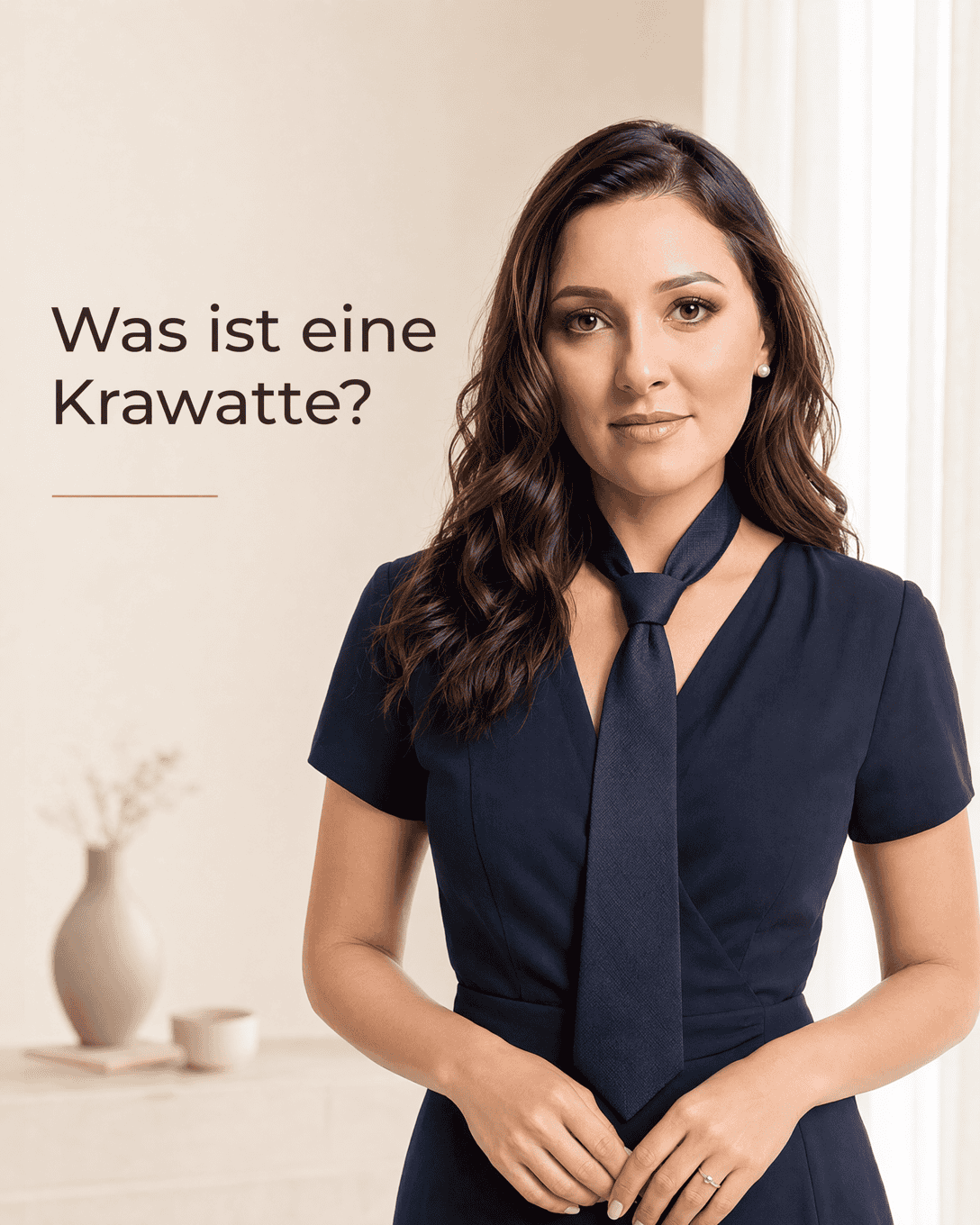 Schlichte Krawatte mit ausgewogenem Knoten unter einem klassischen Kentkragen