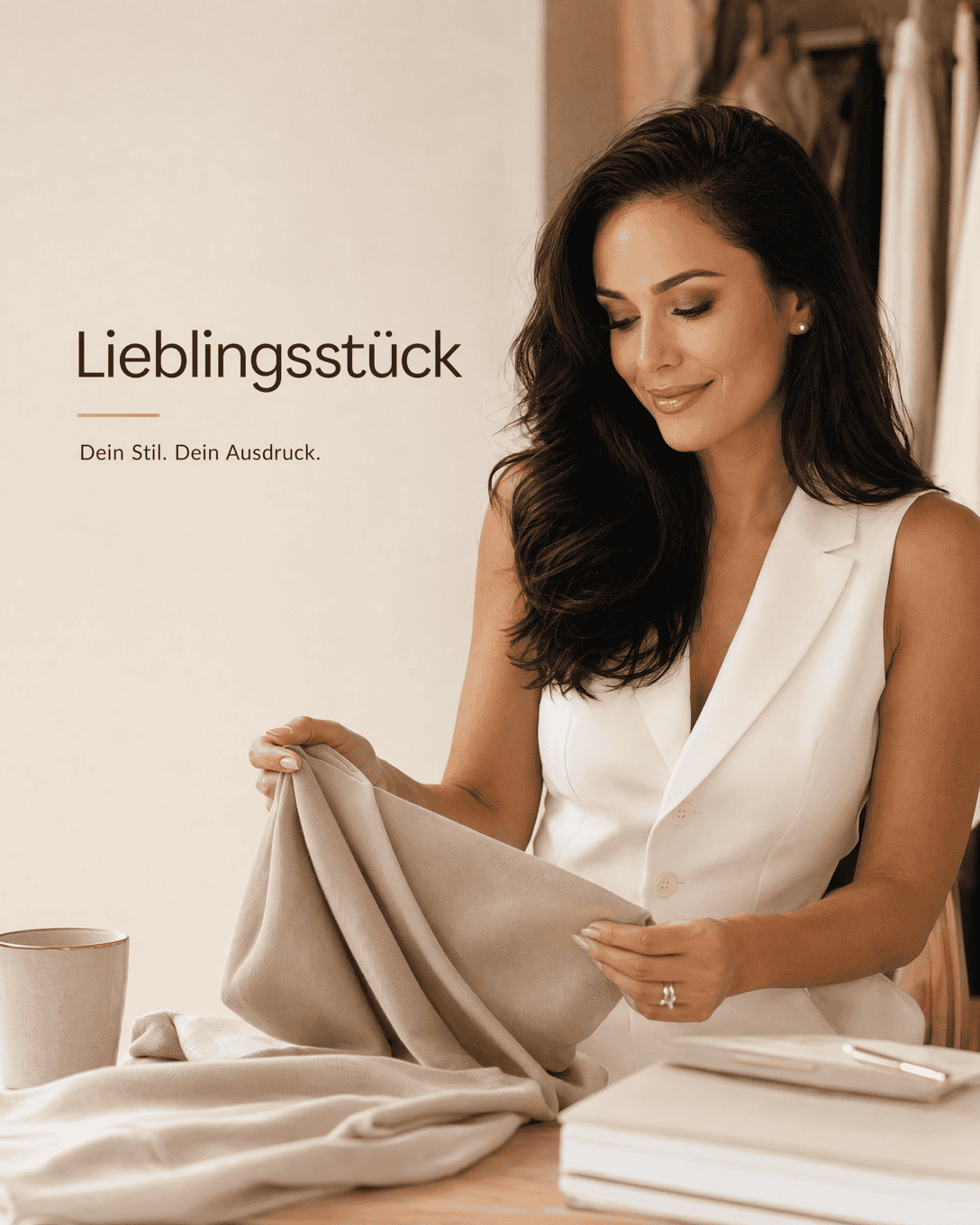 Editoriale Glossar-Grafik zu Lieblingsstück mit ruhigen Farbfeldern und feiner Linienführung