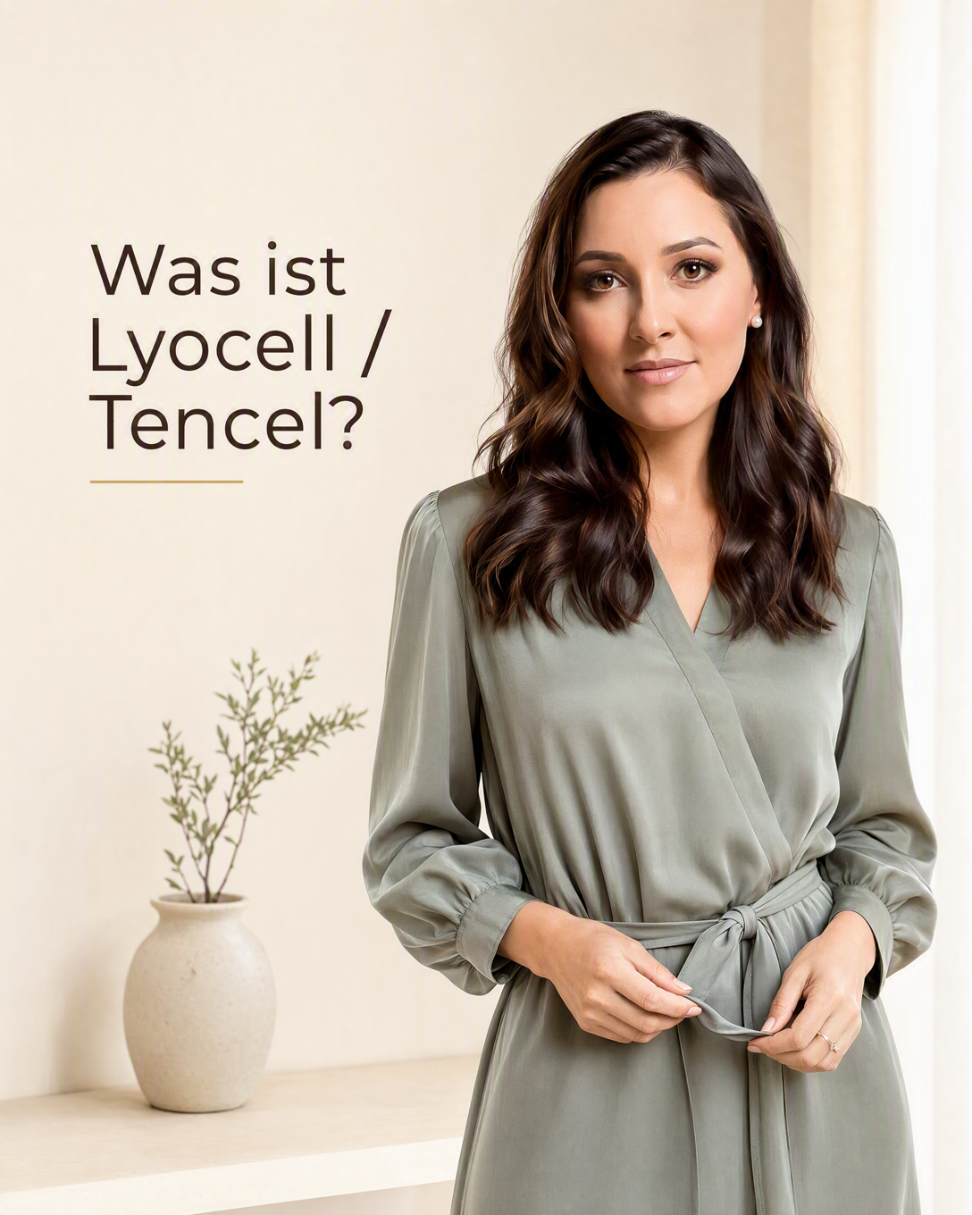 Fließender Lyocellstoff mit glatter, weich wirkender Oberfläche