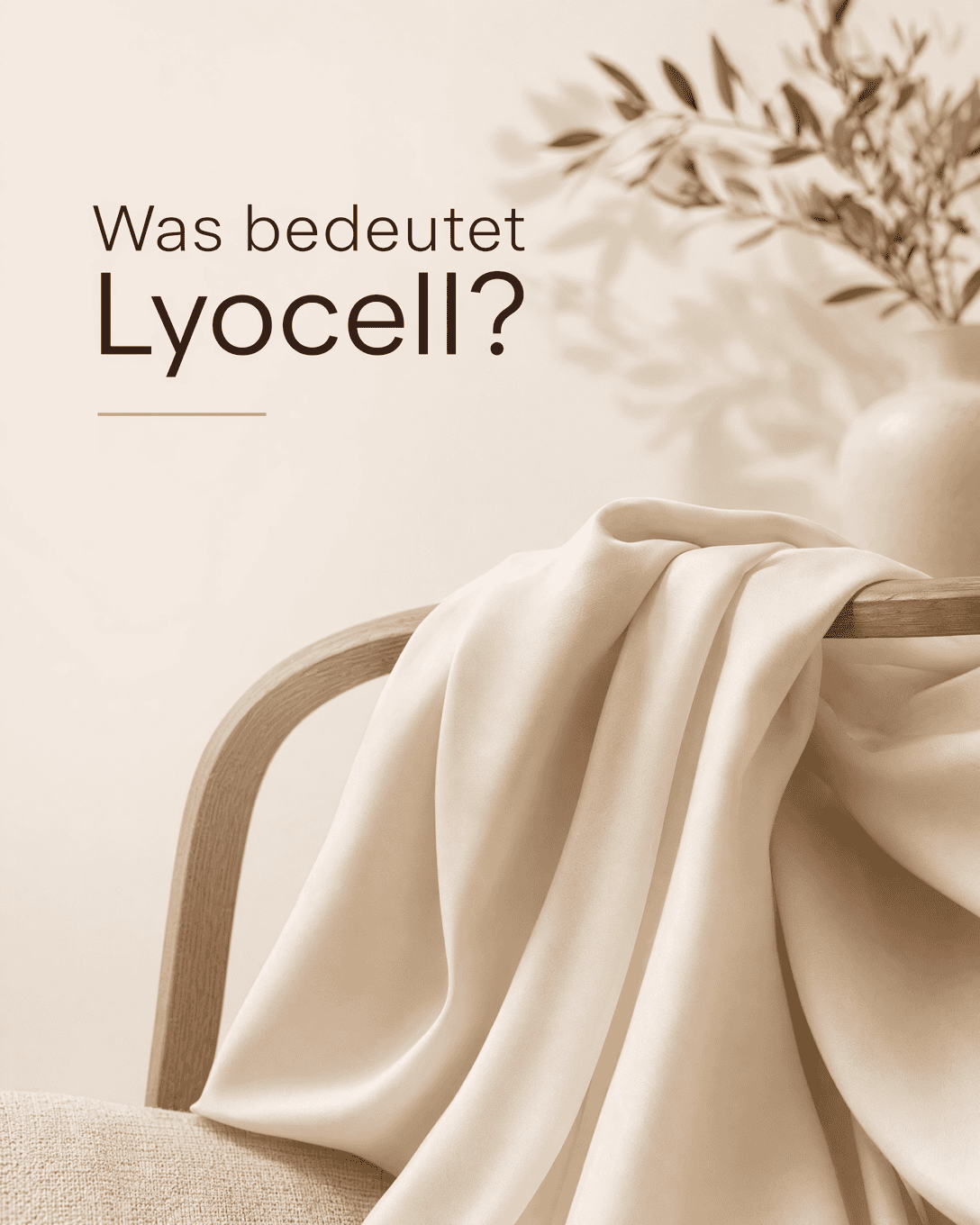 Editoriale Glossar-Grafik zu Lyocell mit ruhigen Farbfeldern und feiner Linienführung