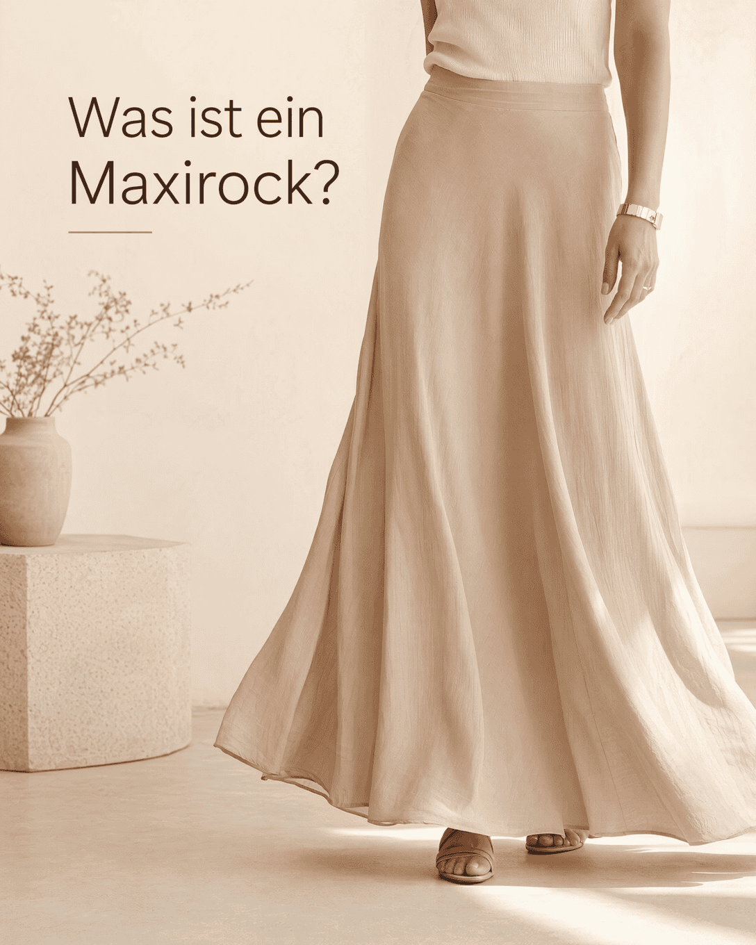 Editoriale ESKYNA Grafik zum Glossarbegriff Maxirock mit ruhigen Formen und feinen Farbfeldern