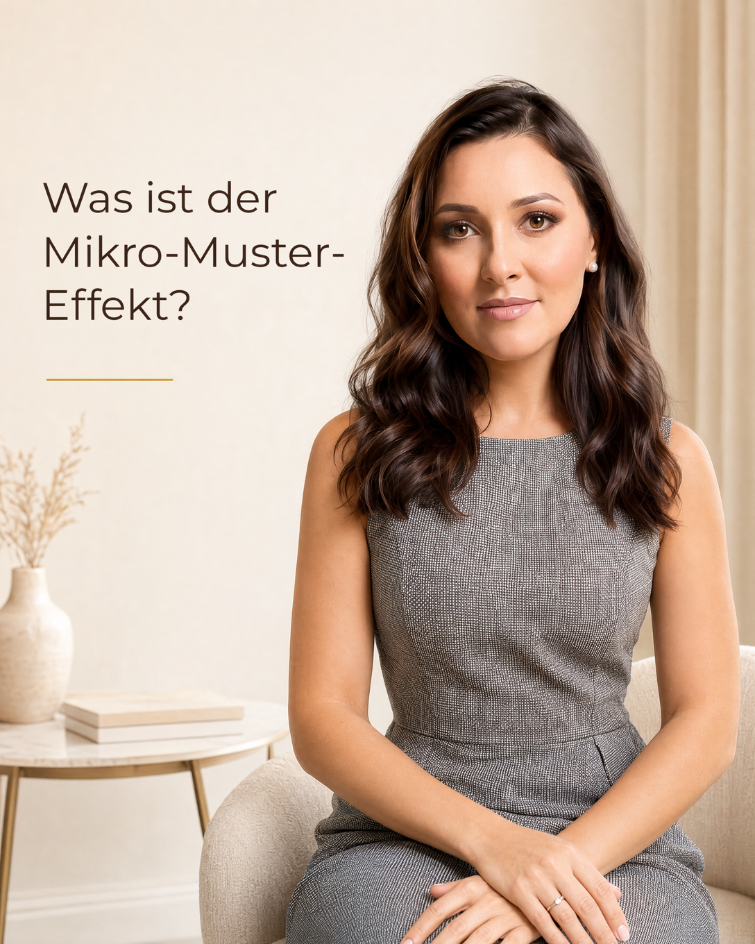 Nahaufnahme eines Stoffes mit feinem, dichtem geometrischem Mikro-Muster