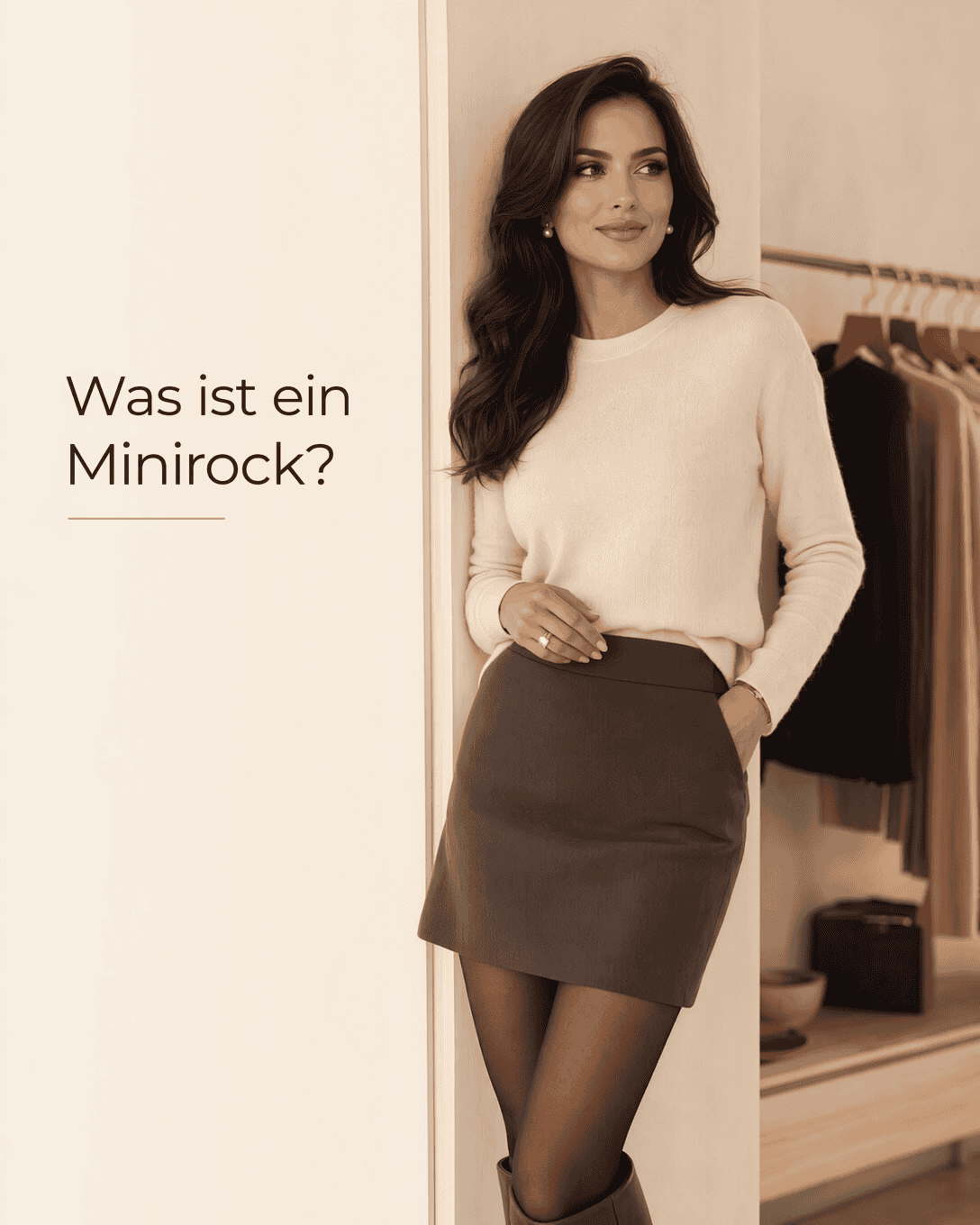 Editoriale ESKYNA Grafik zum Glossarbegriff Minirock mit ruhigen Formen und feinen Farbfeldern