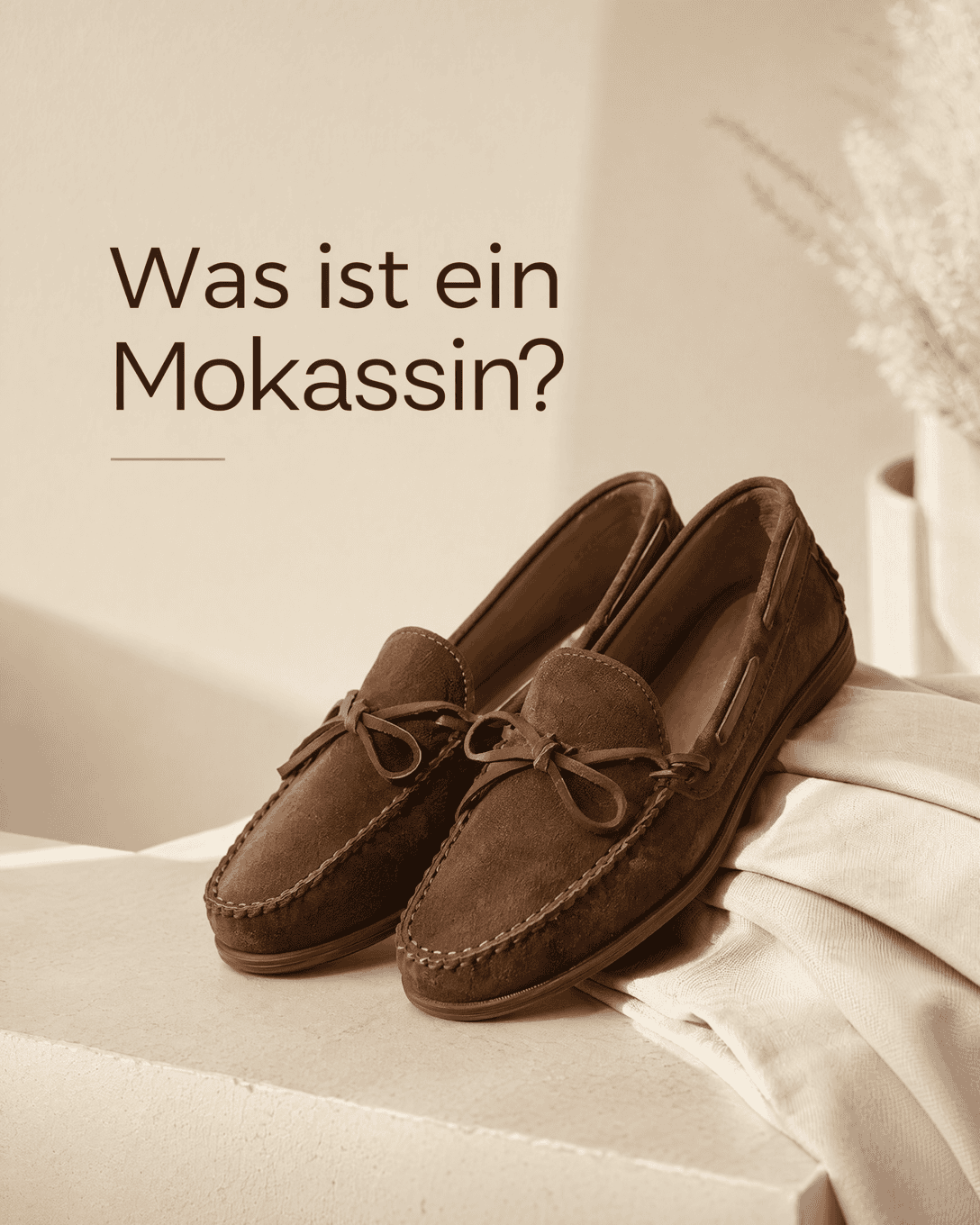 Editoriale ESKYNA Grafik zum Glossarbegriff Mokassin mit ruhigen Formen und feinen Farbfeldern
