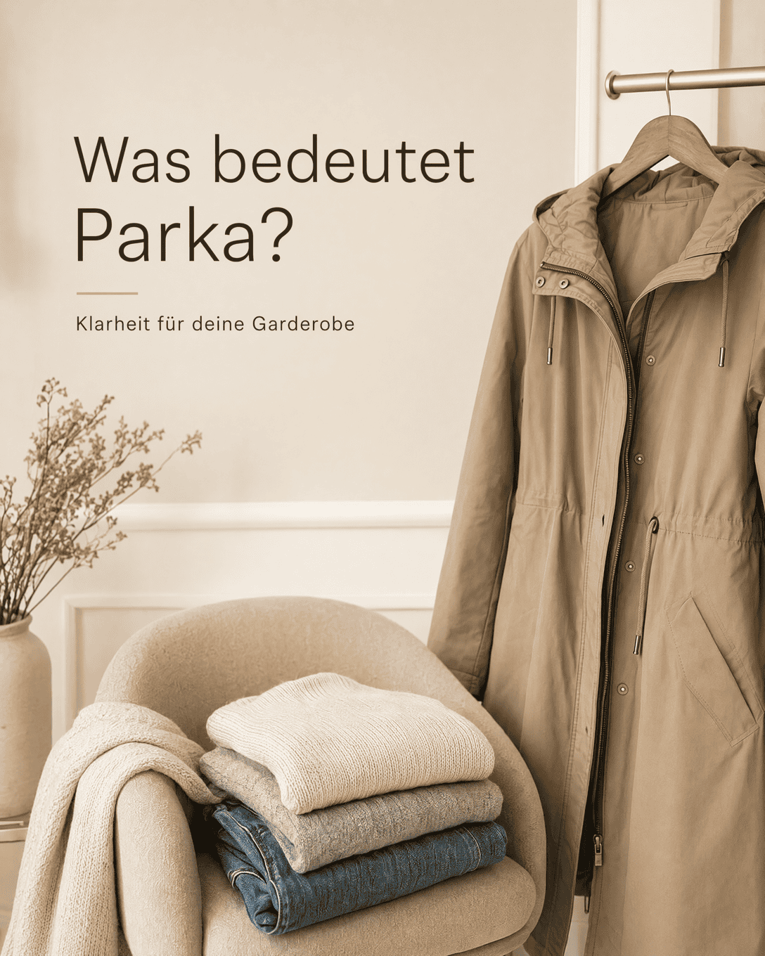 Editoriale Glossar-Grafik zu Parka mit ruhigen Farbfeldern und feiner Linienführung