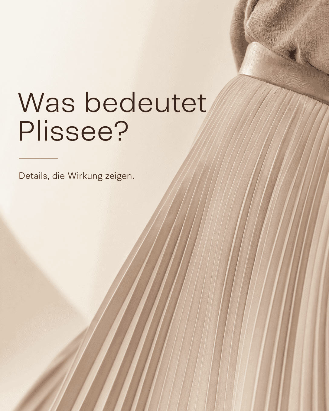 Editoriale Glossar-Grafik zu Plissee mit ruhigen Farbfeldern und feiner Linienführung