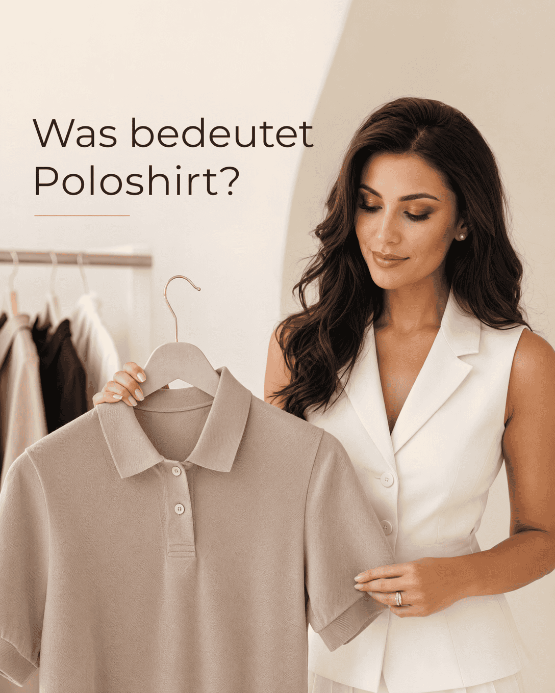 Editoriale Glossar-Grafik zu Poloshirt mit ruhigen Farbfeldern und feiner Linienführung