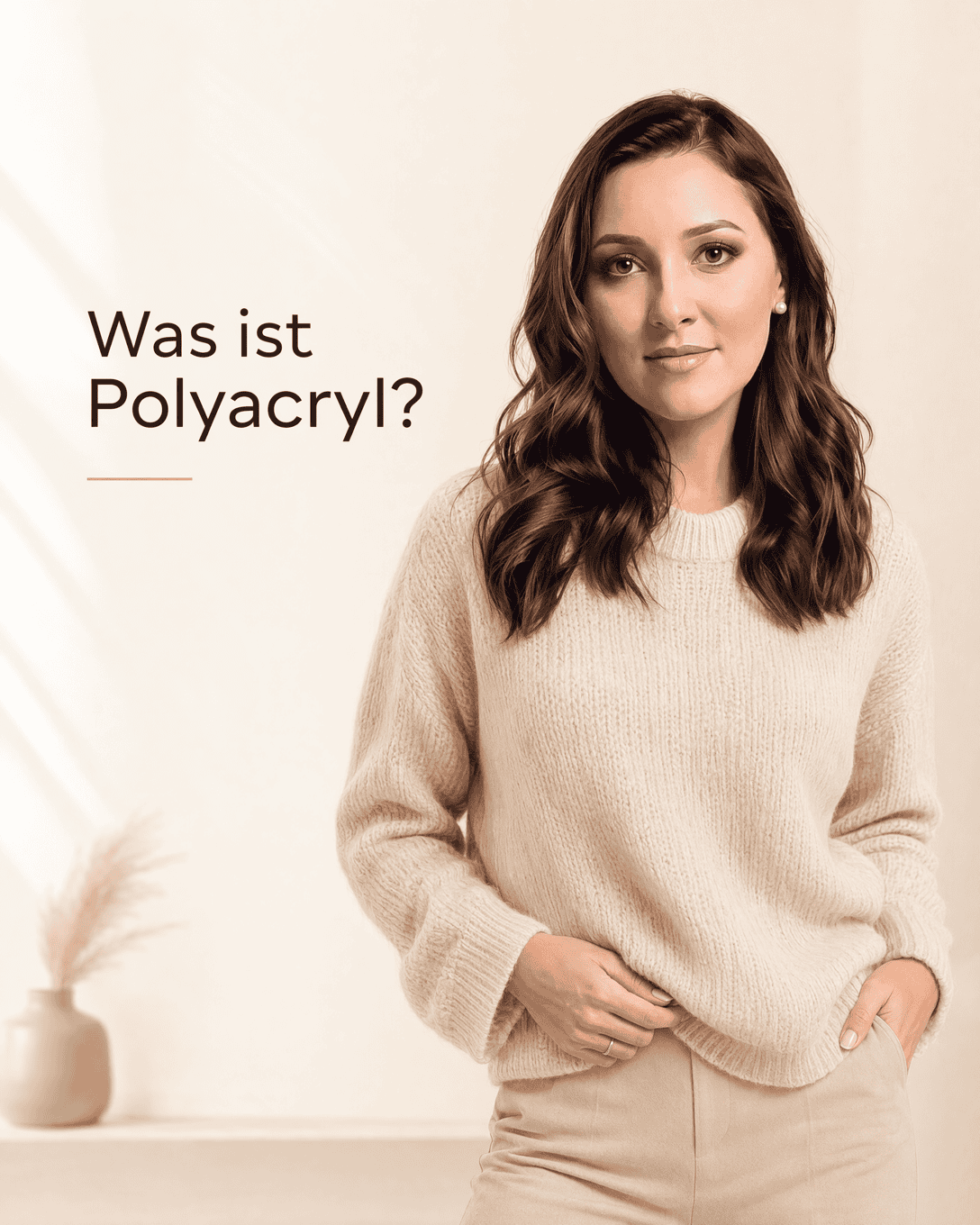Weicher Strickstoff aus Polyacryl mit voluminöser, wollähnlicher Oberfläche und gleichmäßigem Maschenbild