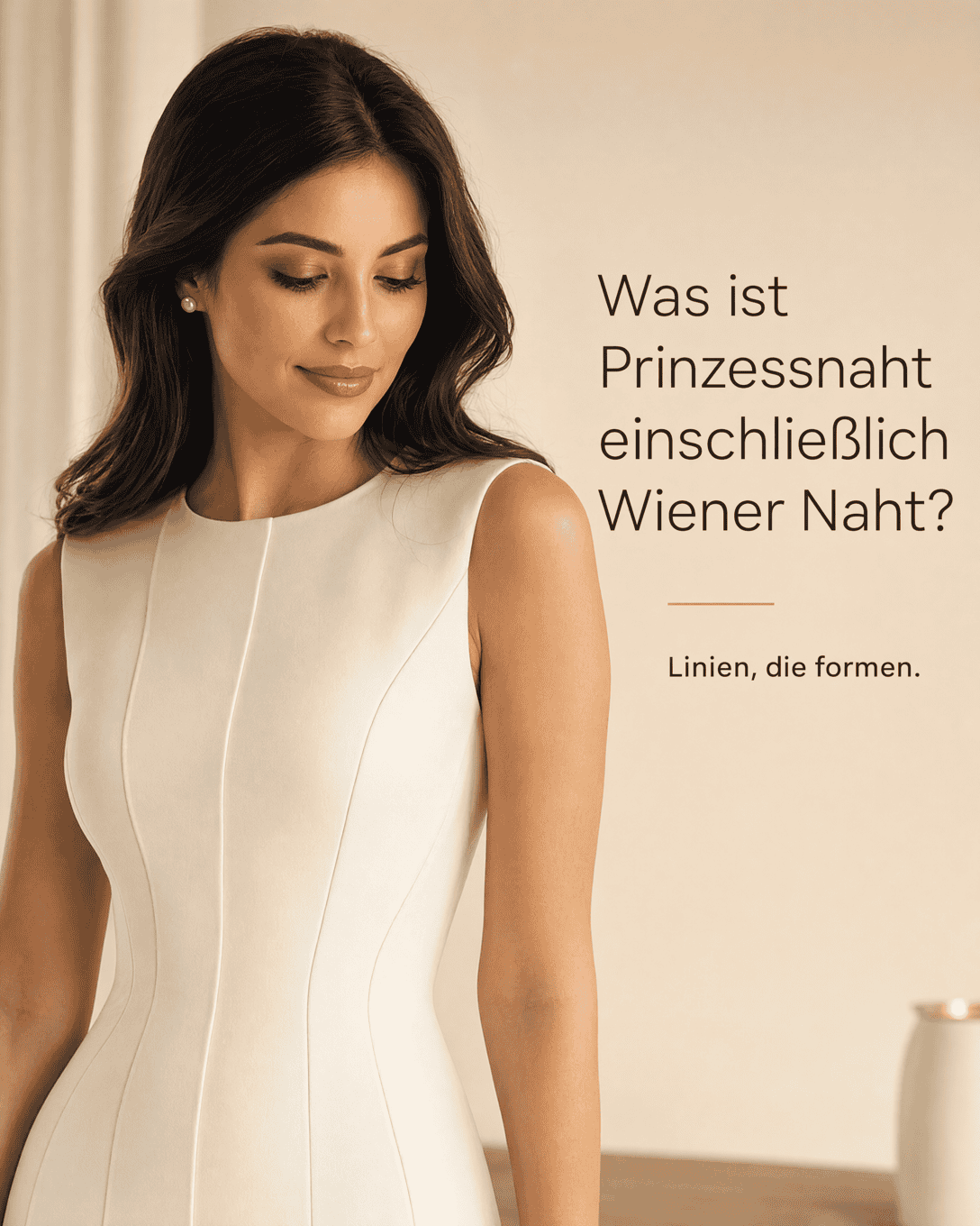 Glossar-Illustration zu Prinzessnaht einschließlich Wiener Naht