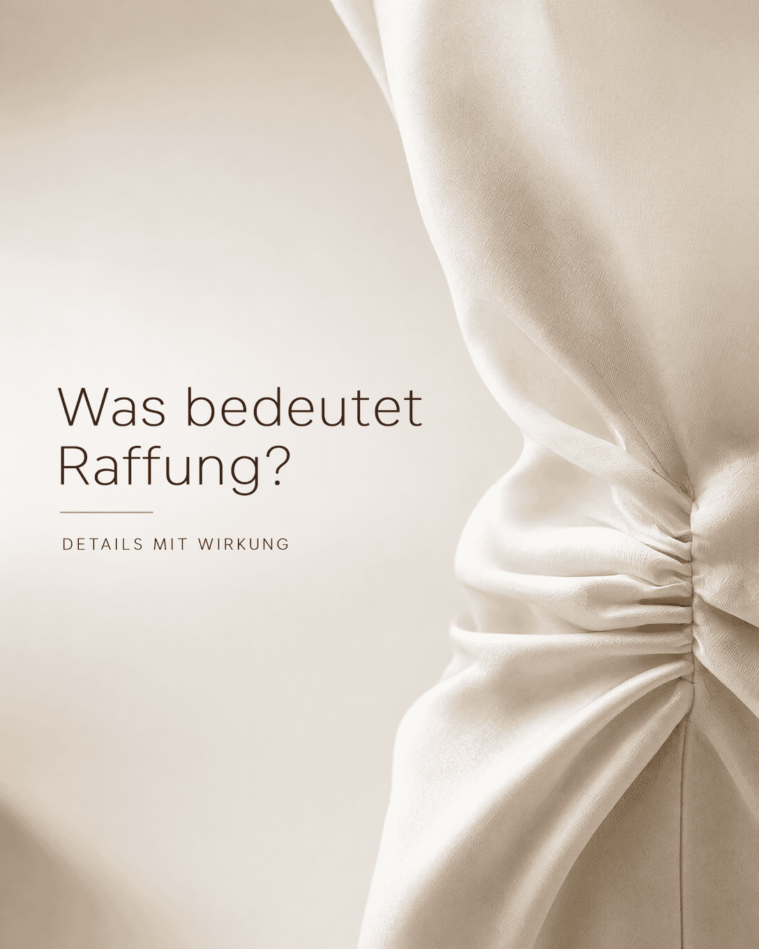 Editoriale Glossar-Grafik zu Raffung mit ruhigen Farbfeldern und feiner Linienführung