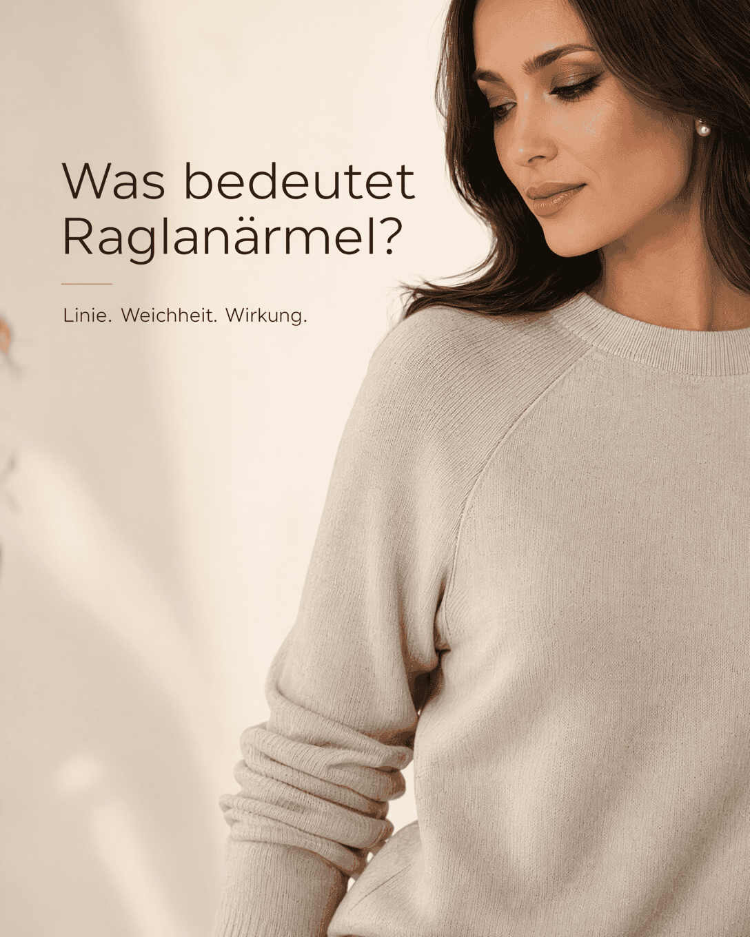 Editoriale Glossar-Grafik zu Raglanärmel mit ruhigen Farbfeldern und feiner Linienführung