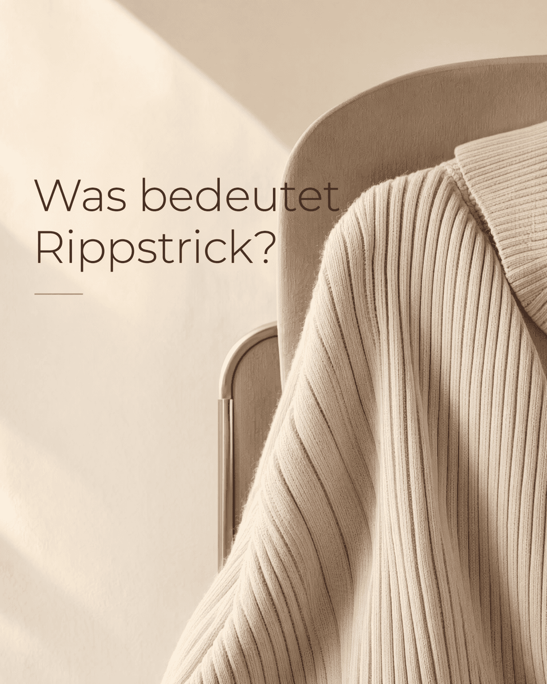 Editoriale Glossar-Grafik zu Rippstrick mit ruhigen Farbfeldern und feiner Linienführung