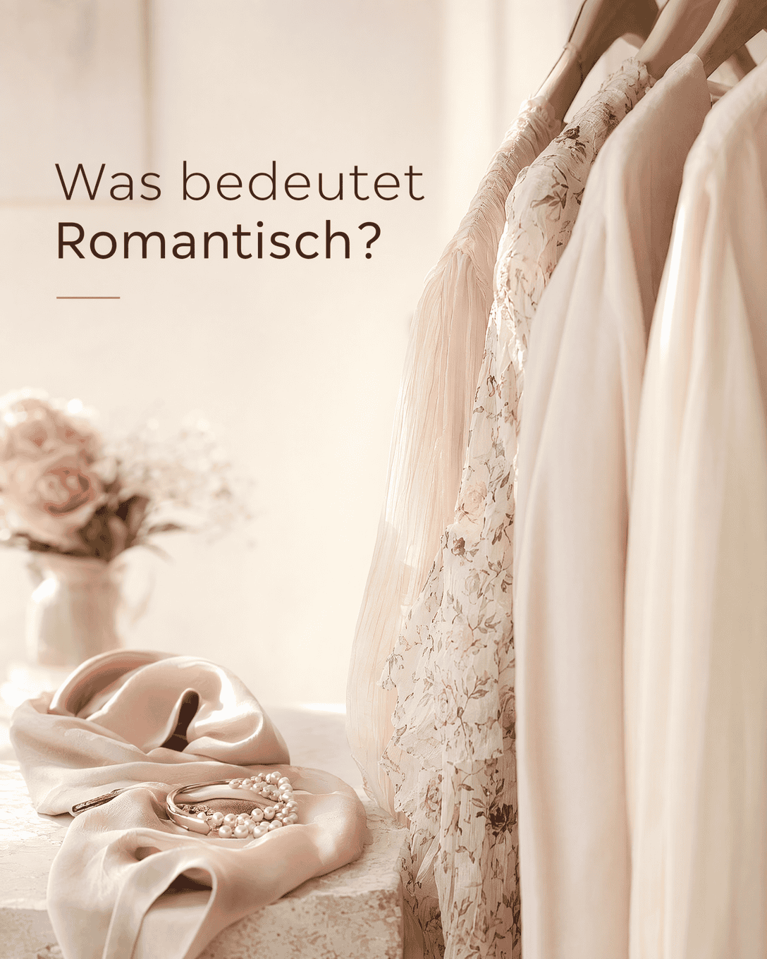 Editoriale Glossar-Grafik zu Romantisch mit ruhigen Farbfeldern und feiner Linienführung