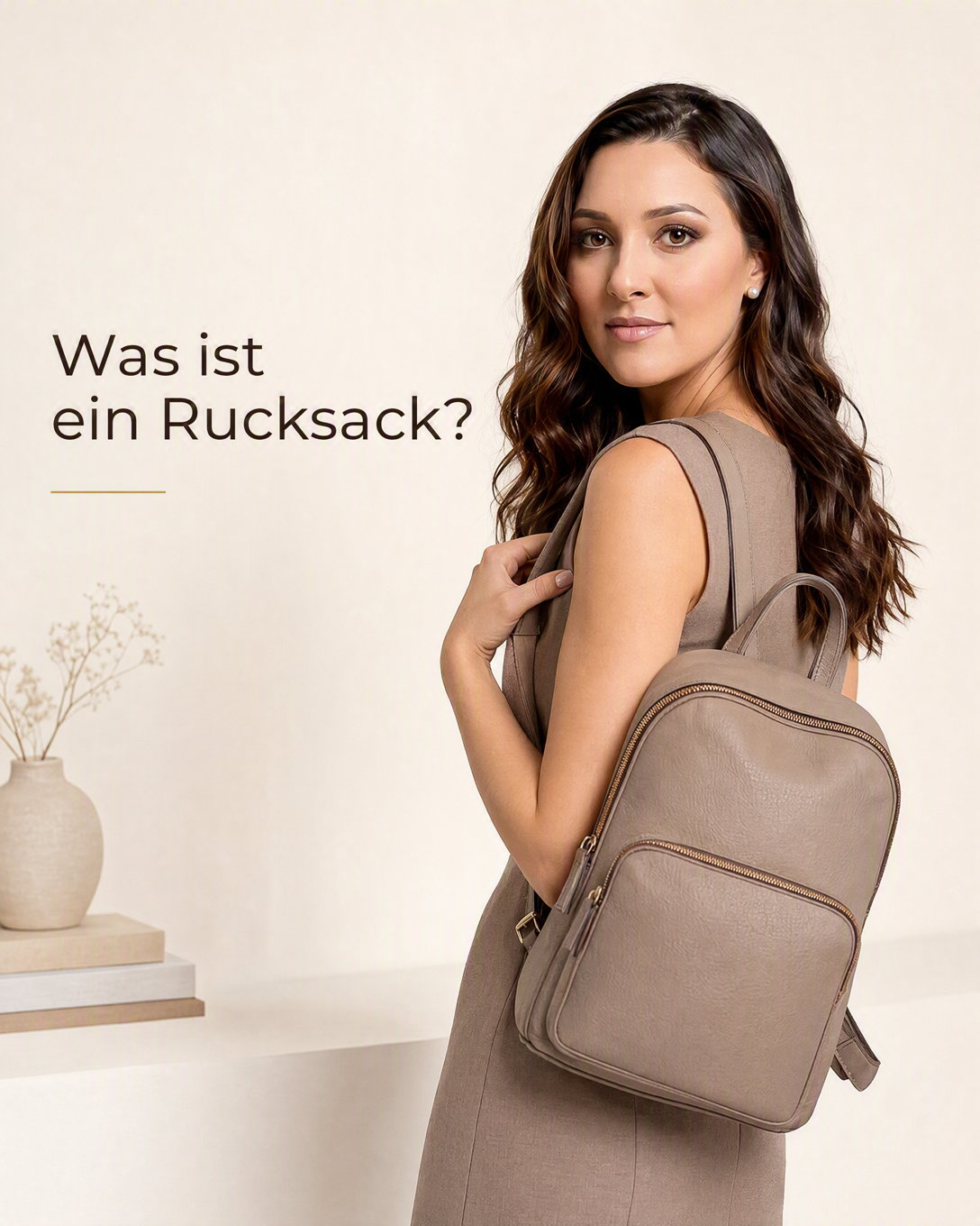 A structured backpack with two shoulder straps