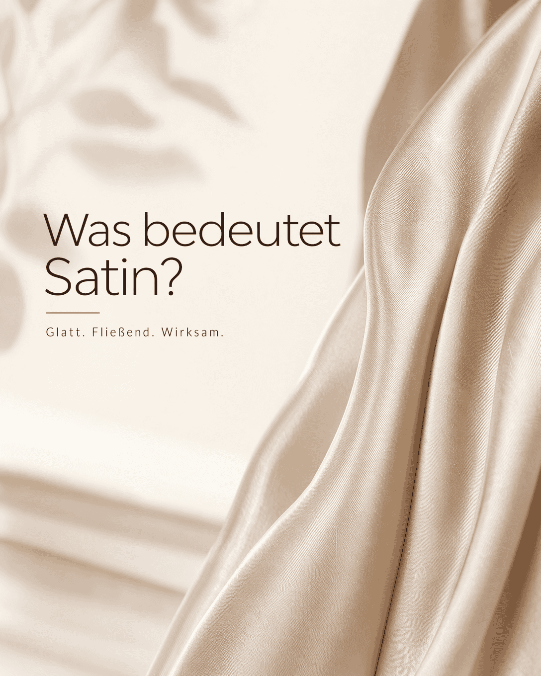 Editoriale Glossar-Grafik zu Satin mit ruhigen Farbfeldern und feiner Linienführung