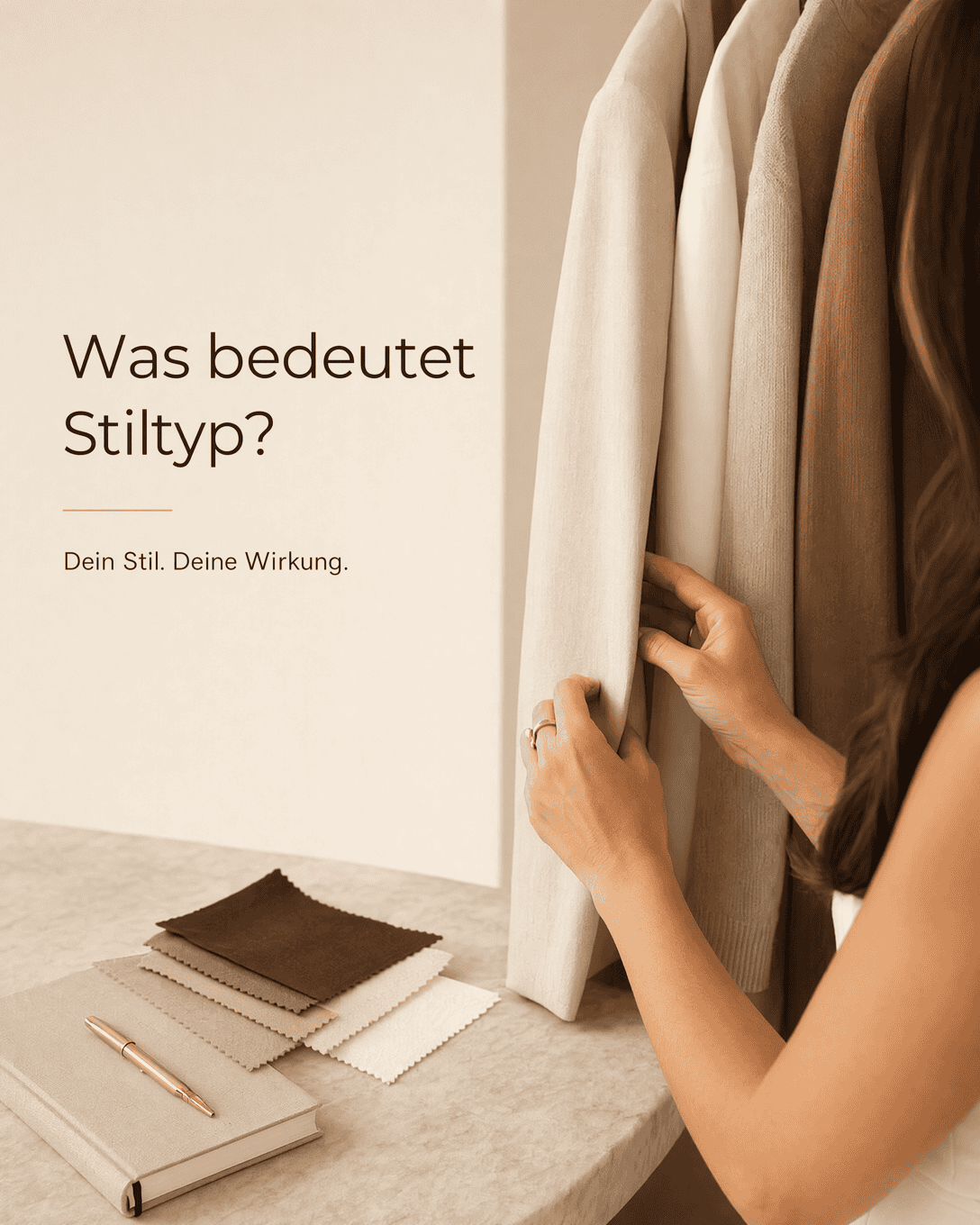 Editoriale Glossar-Grafik zu Stiltyp mit ruhigen Farbfeldern und feiner Linienführung