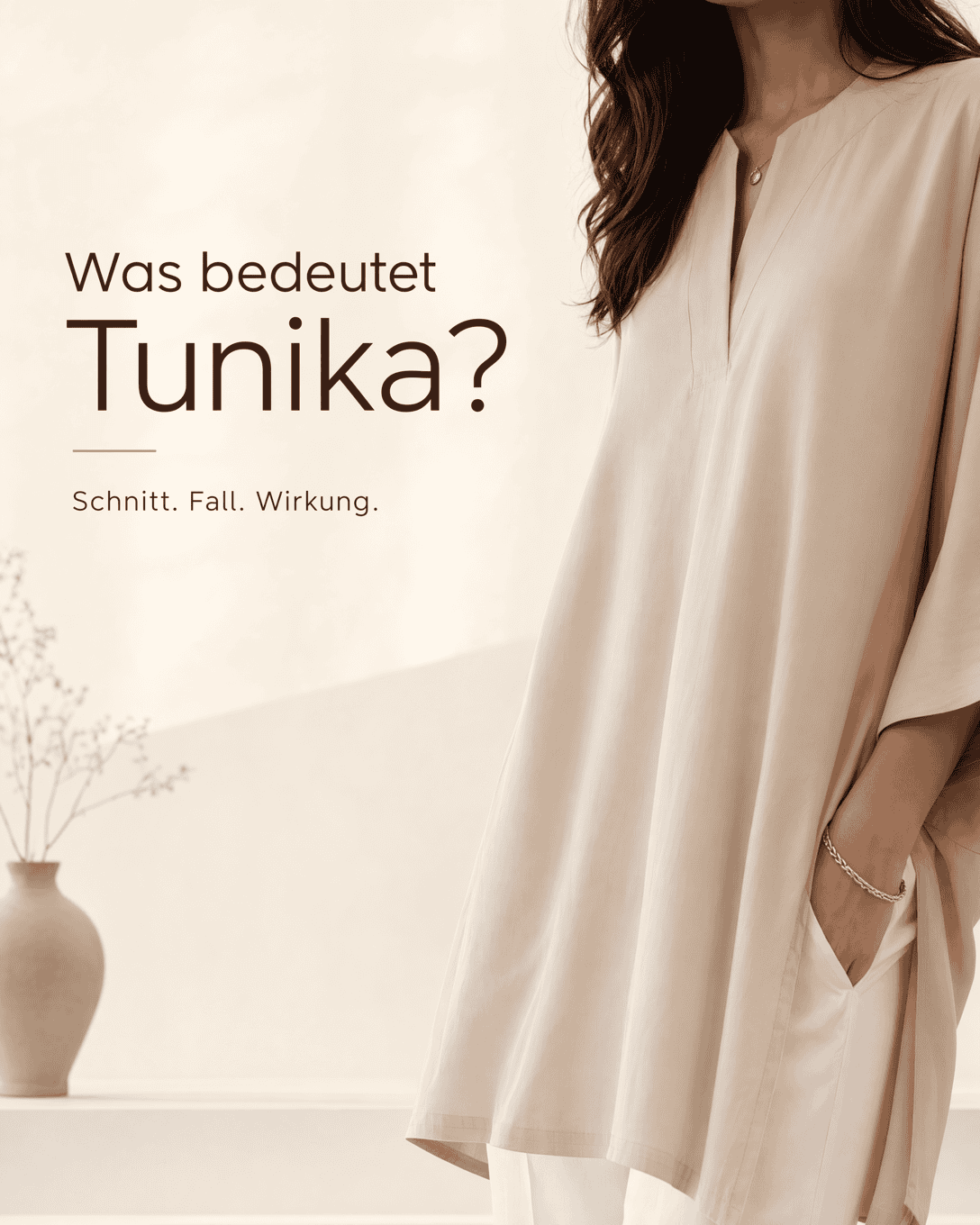 Editoriale Glossar-Grafik zu Tunika mit ruhigen Farbfeldern und feiner Linienführung