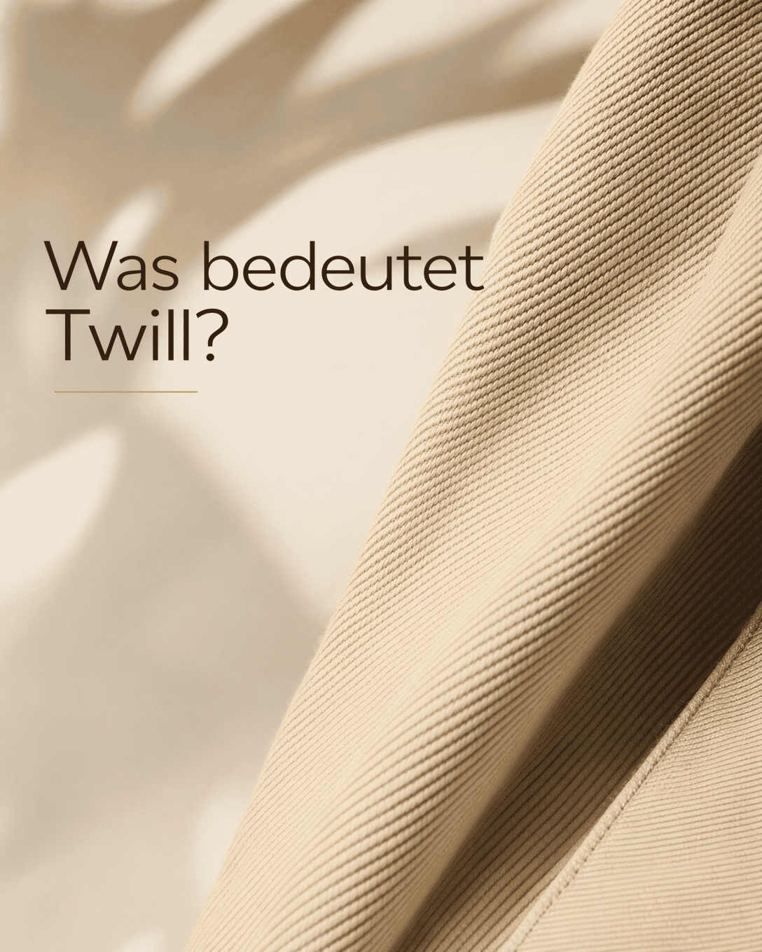 Editoriale Glossar-Grafik zu Twill mit ruhigen Farbfeldern und feiner Linienführung