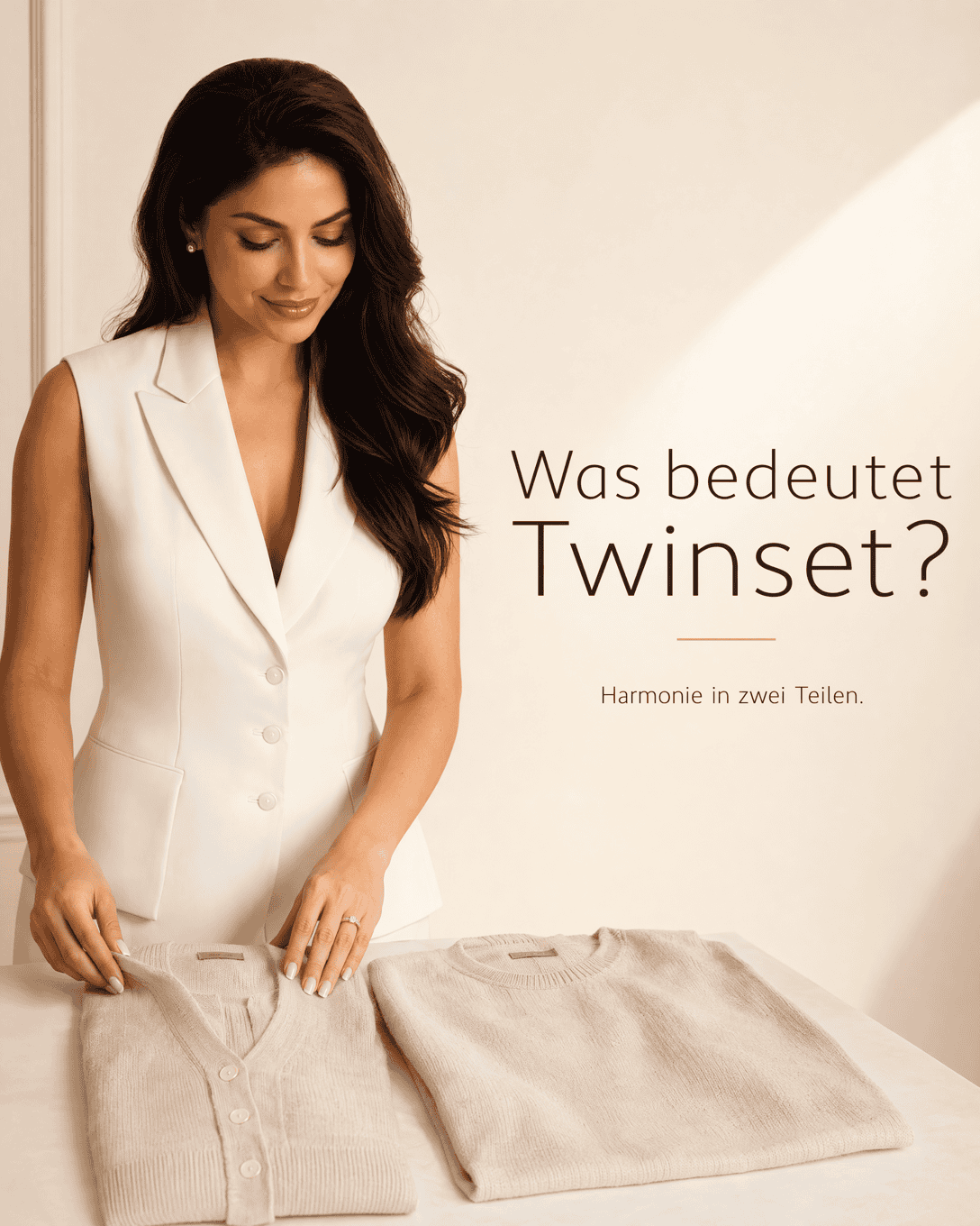 Editoriale Glossar-Grafik zu Twinset mit ruhigen Farbfeldern und feiner Linienführung