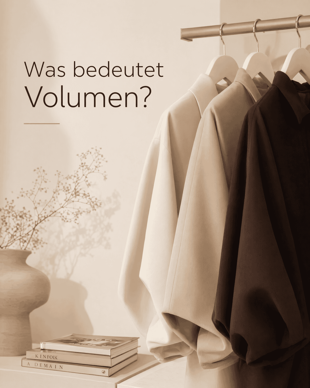 Editoriale Glossar-Grafik zu Volumen mit ruhigen Farbfeldern und feiner Linienführung