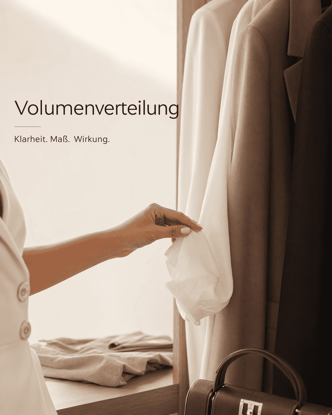 Editoriale Glossar-Grafik zu Volumenverteilung mit ruhigen Farbfeldern und feiner Linienführung