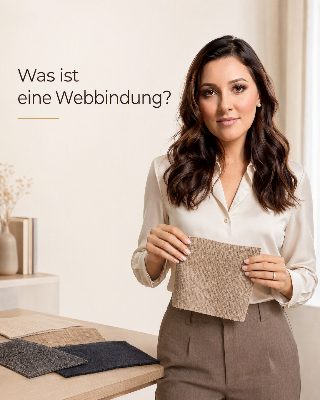 Nahaufnahme eines gewebten Stoffes mit sichtbarer Fadenstruktur