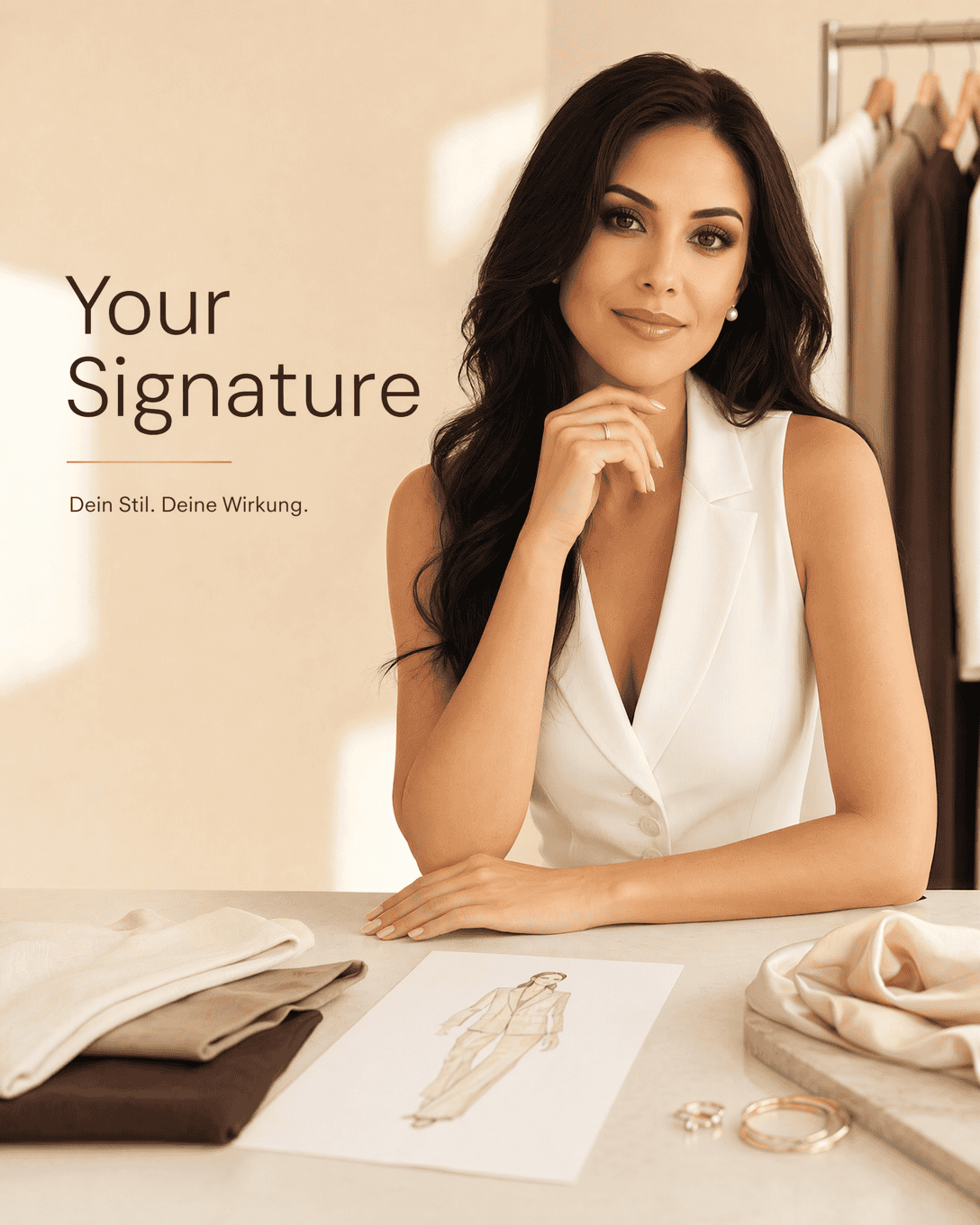Editoriale Glossar-Grafik zu Your Signature mit ruhigen Farbfeldern und feiner Linienführung